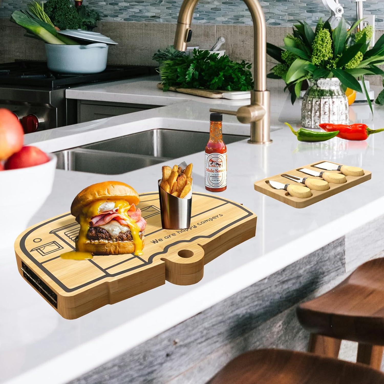 Tablero de Queso Plegable Nianjida de Bambú 62x20 cm RV