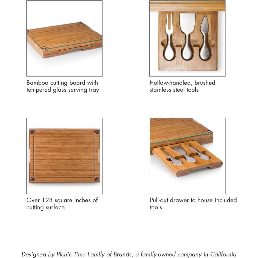 Juego de Tabla de Queso 5 Piezas NCAA Picnic Time Concerto