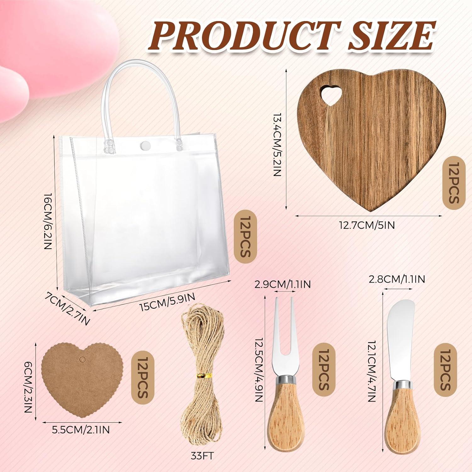 Set de 12 Tablas de Charcutería en Forma de Corazón Olgaa