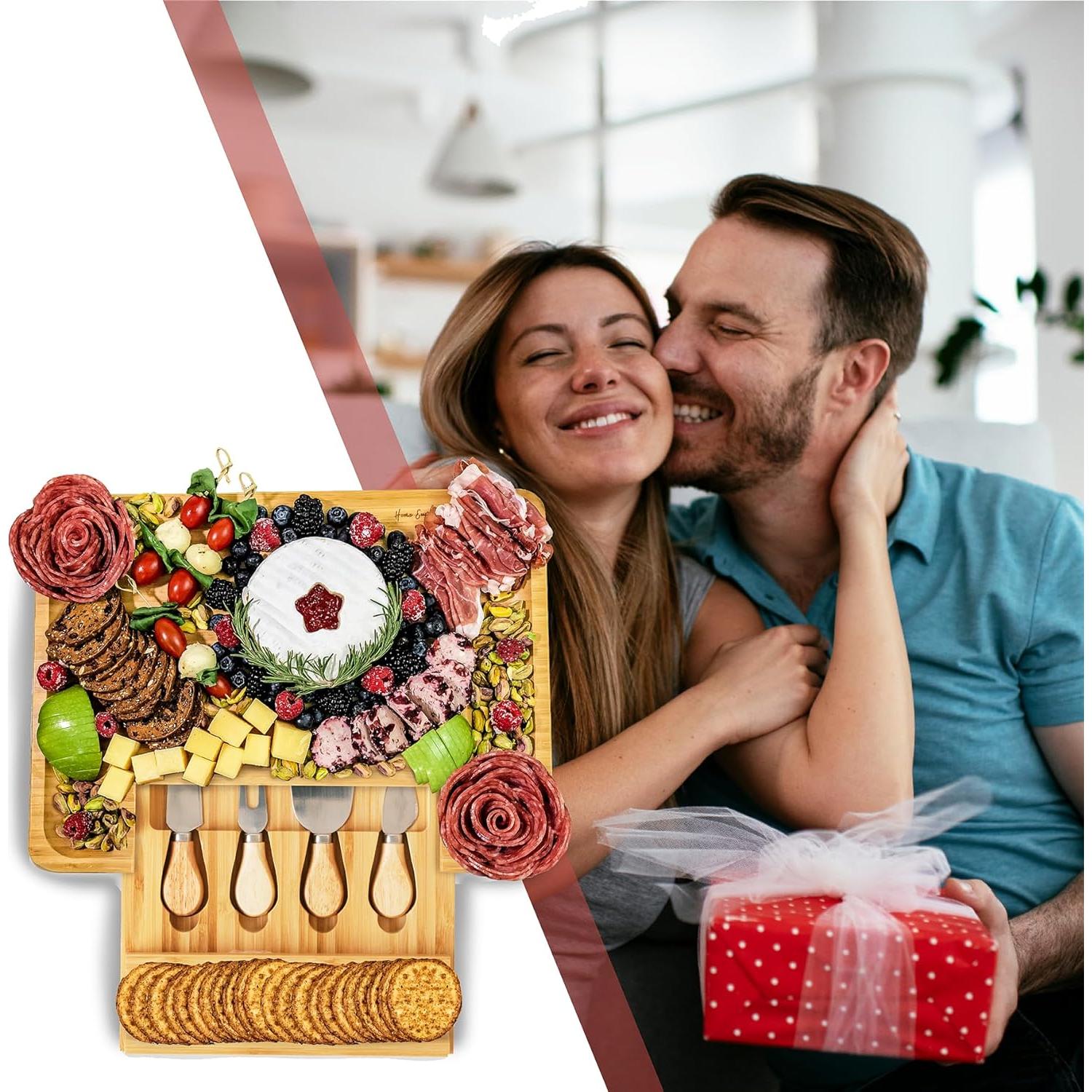 Tablero de Queso Rectangular Home Euphoria 39.4x29.2cm Bambú