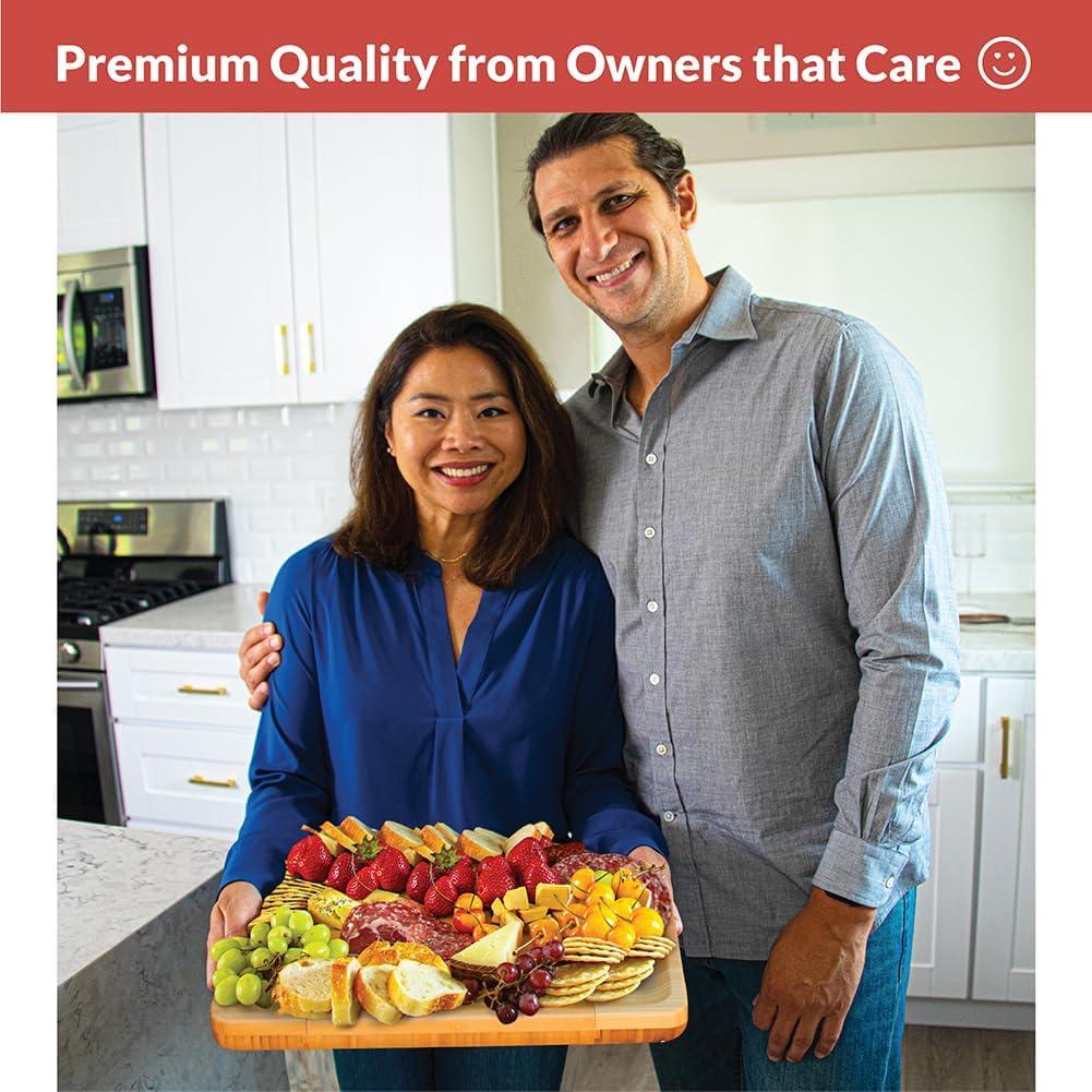 Tablero de Queso Rectangular Home Euphoria 39.4x29.2cm Bambú