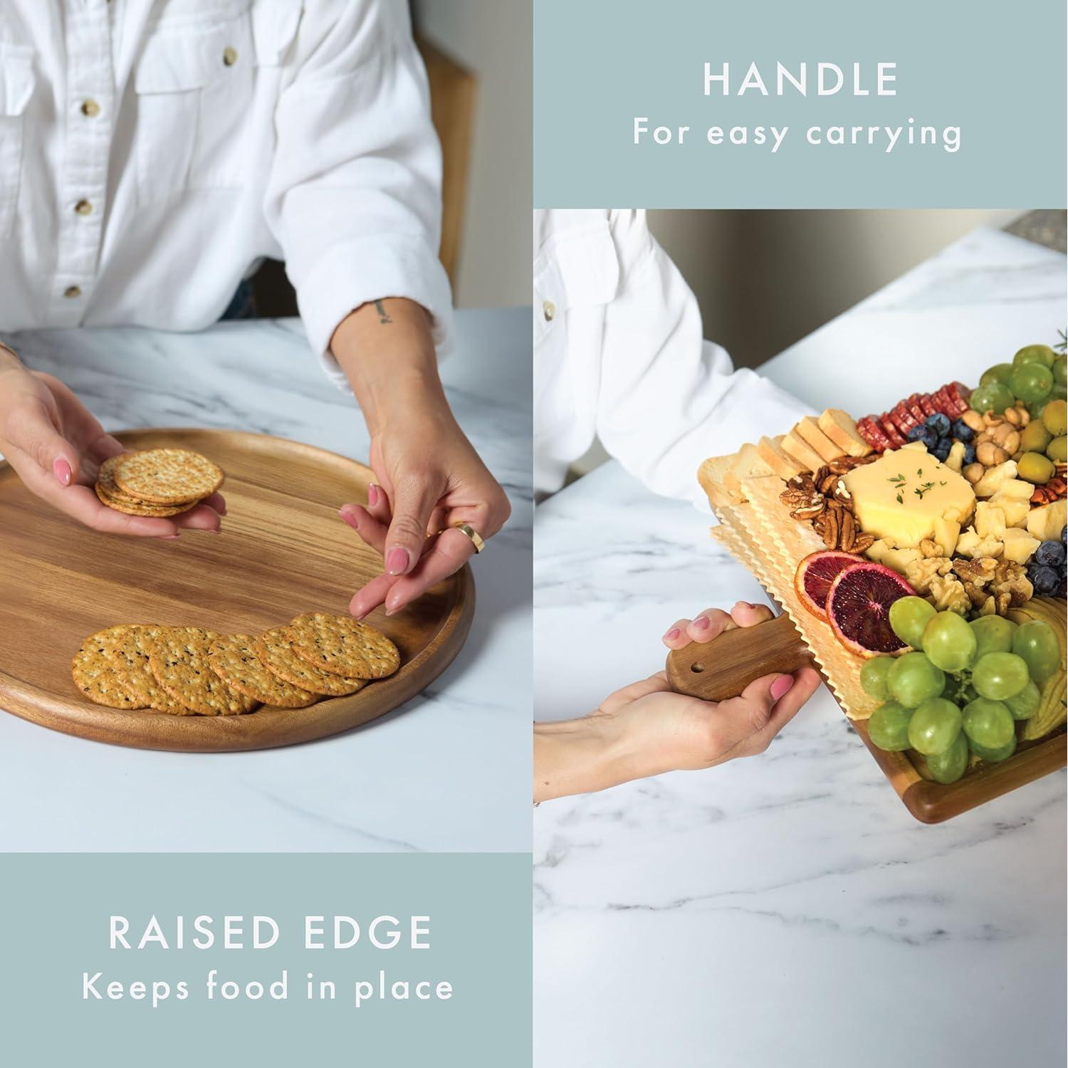 Tabla de Charcutería Grazerie de Madera de Acacia 35.5x25.4cm