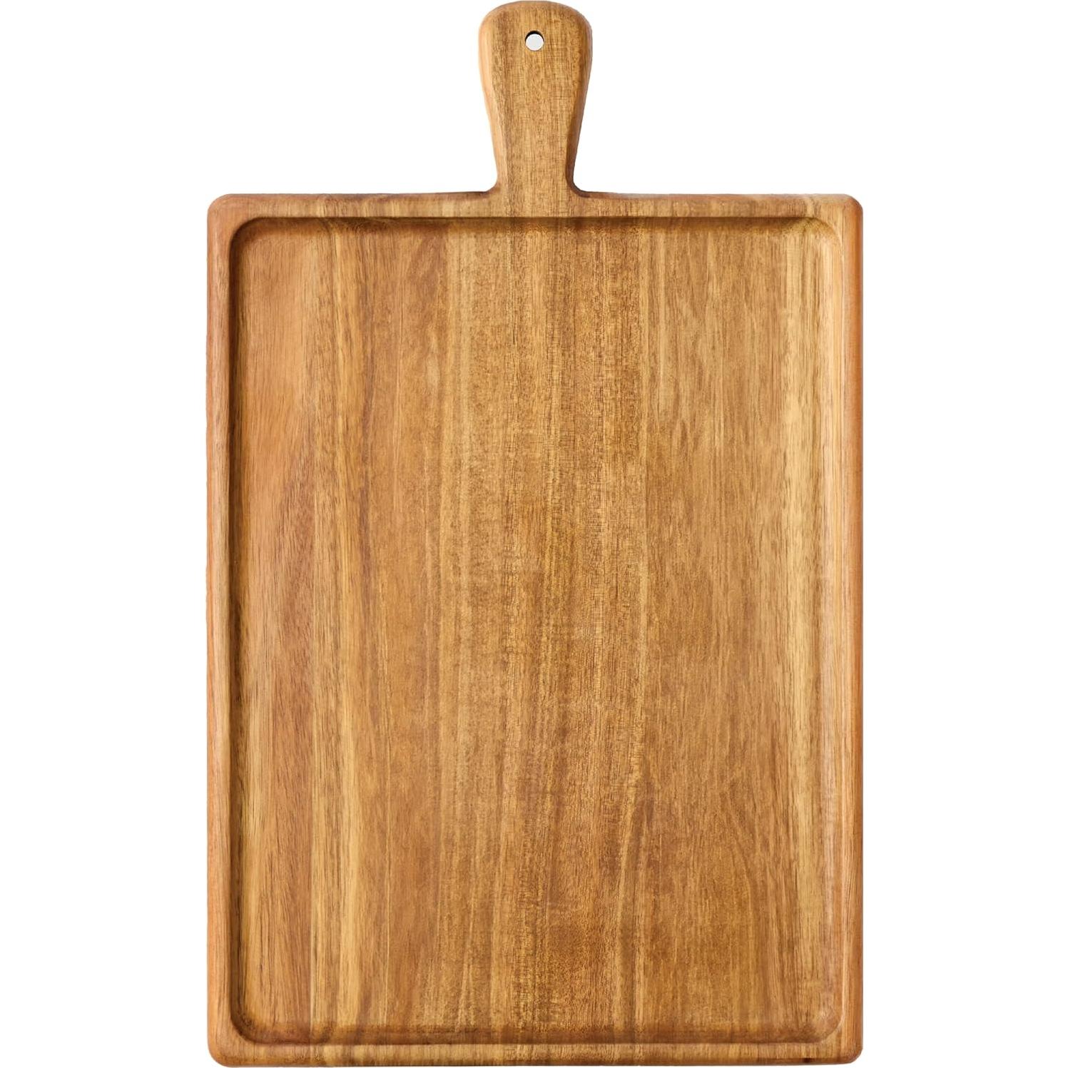 Tabla de Charcutería Grazerie de Madera de Acacia 35.5x25.4cm