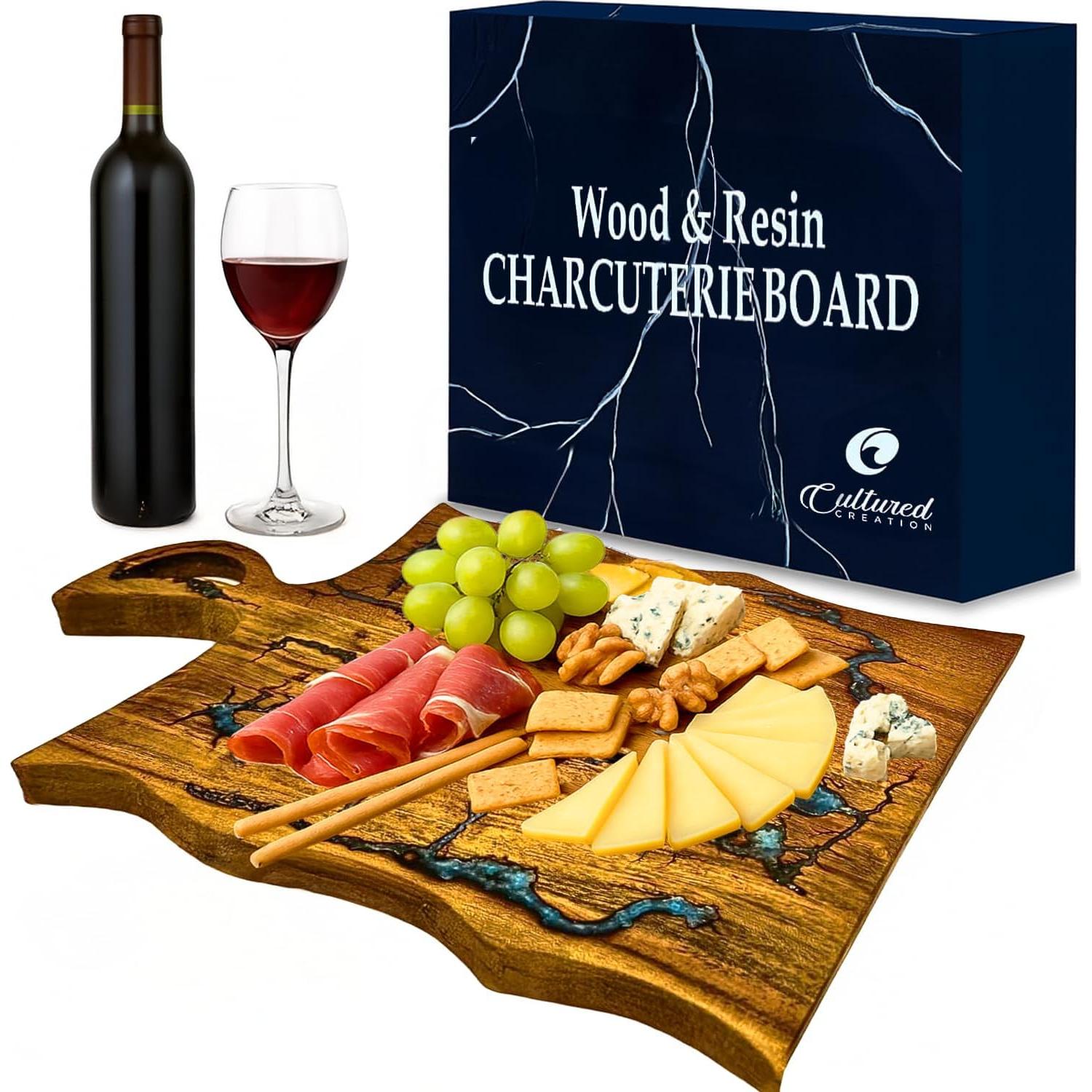 Tabla de Charcutería CREACIÓN CULTURADA 30x25 cm Madera Acacia