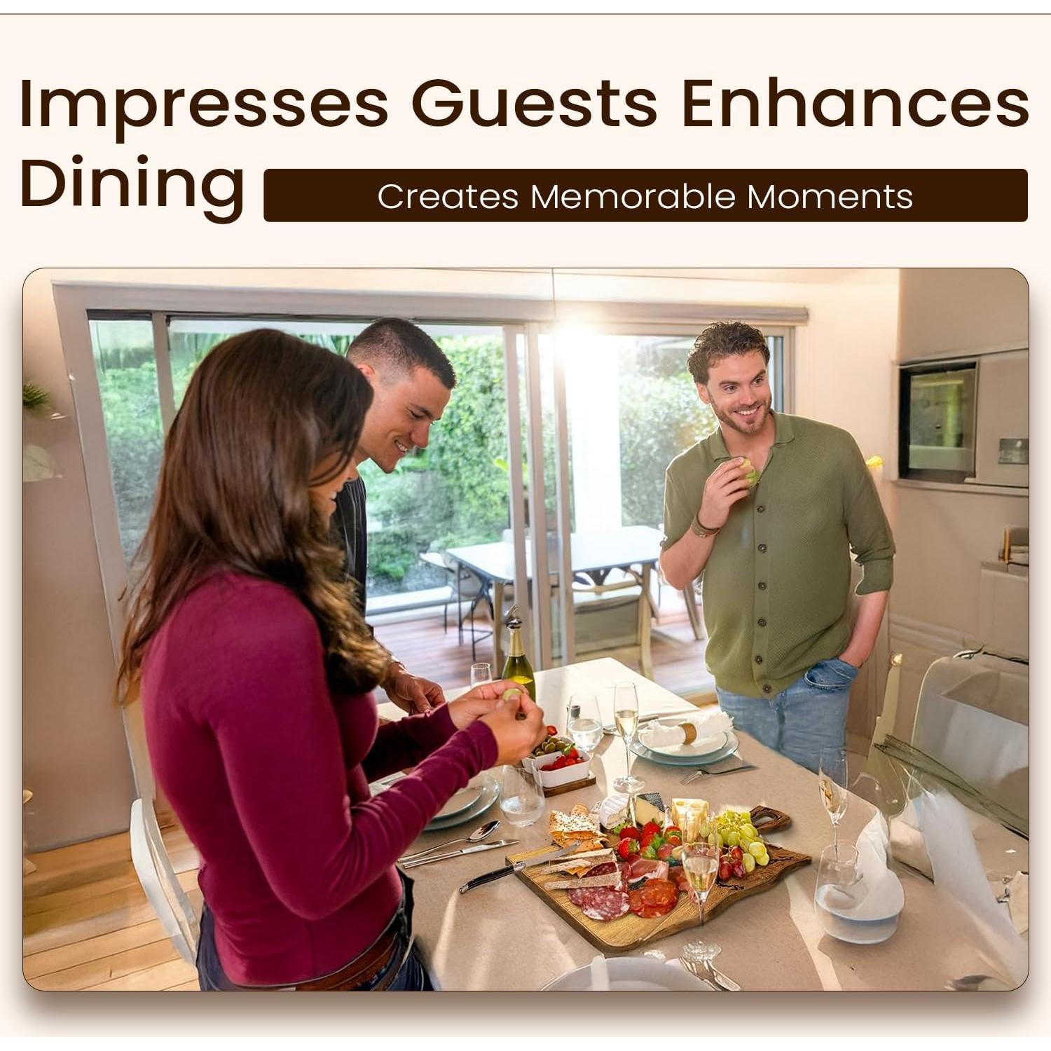 Tabla de Charcutería CREACIÓN CULTURADA 30x25 cm Madera Acacia