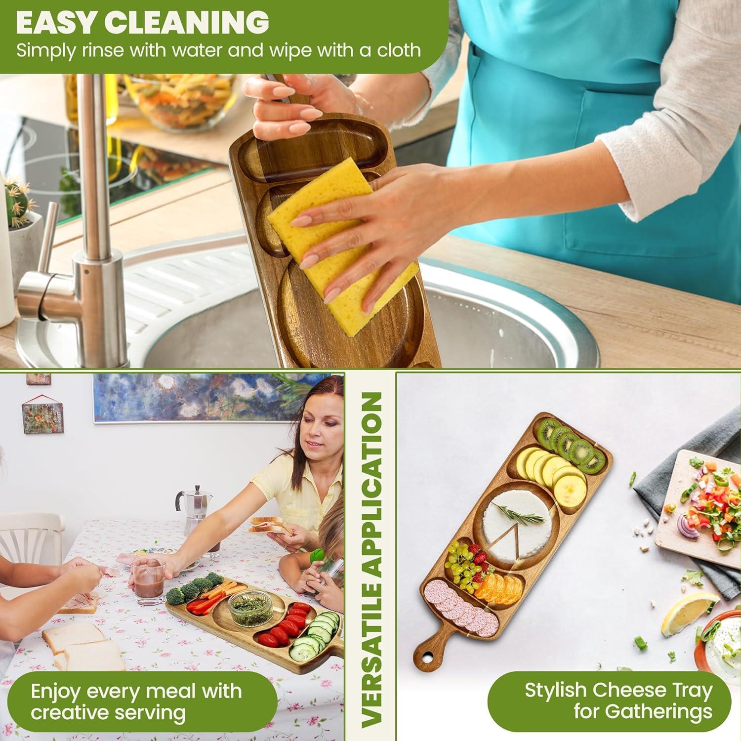 Bandeja de Madera de Acacia Reversible Levelshore 0.57 kg