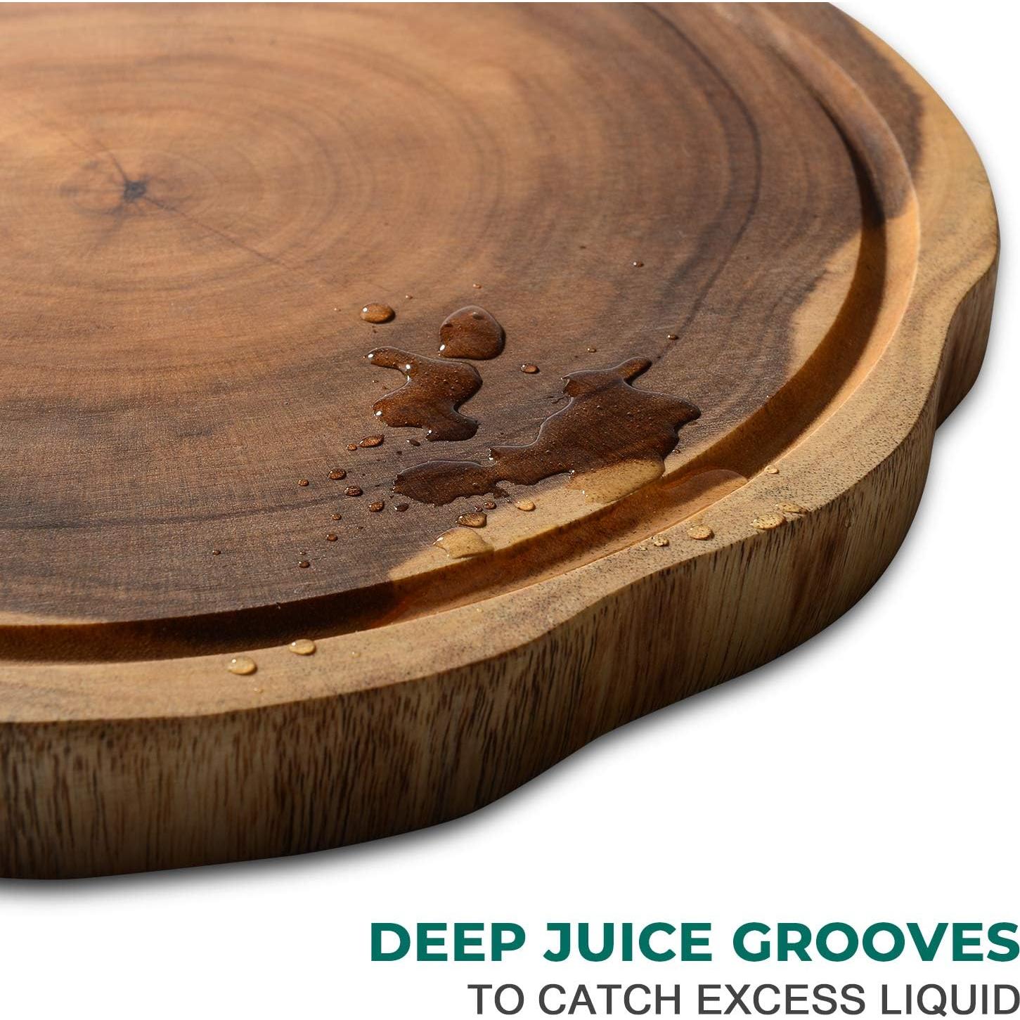 Tabla de Queso Redonda Reversible Linoroso 30.48cm Madera Acacia