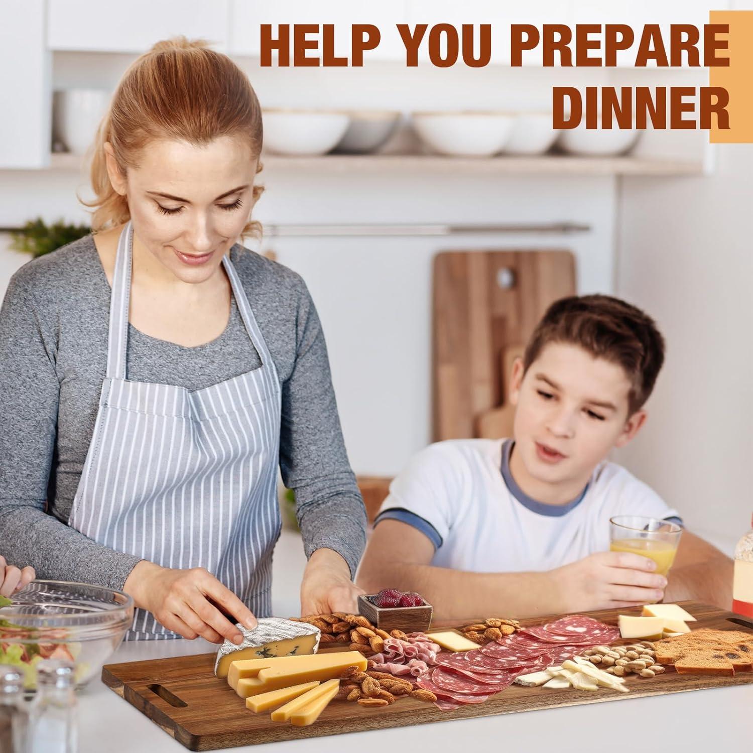 Skylety 4 Tablas de Madera de Acacia 90x30 cm con Mangos