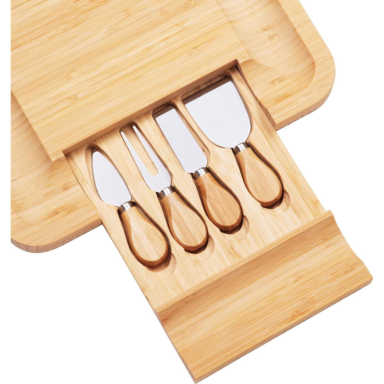 Juego de Tabla de Charcutería de Bambú Partyreal 33x33cm