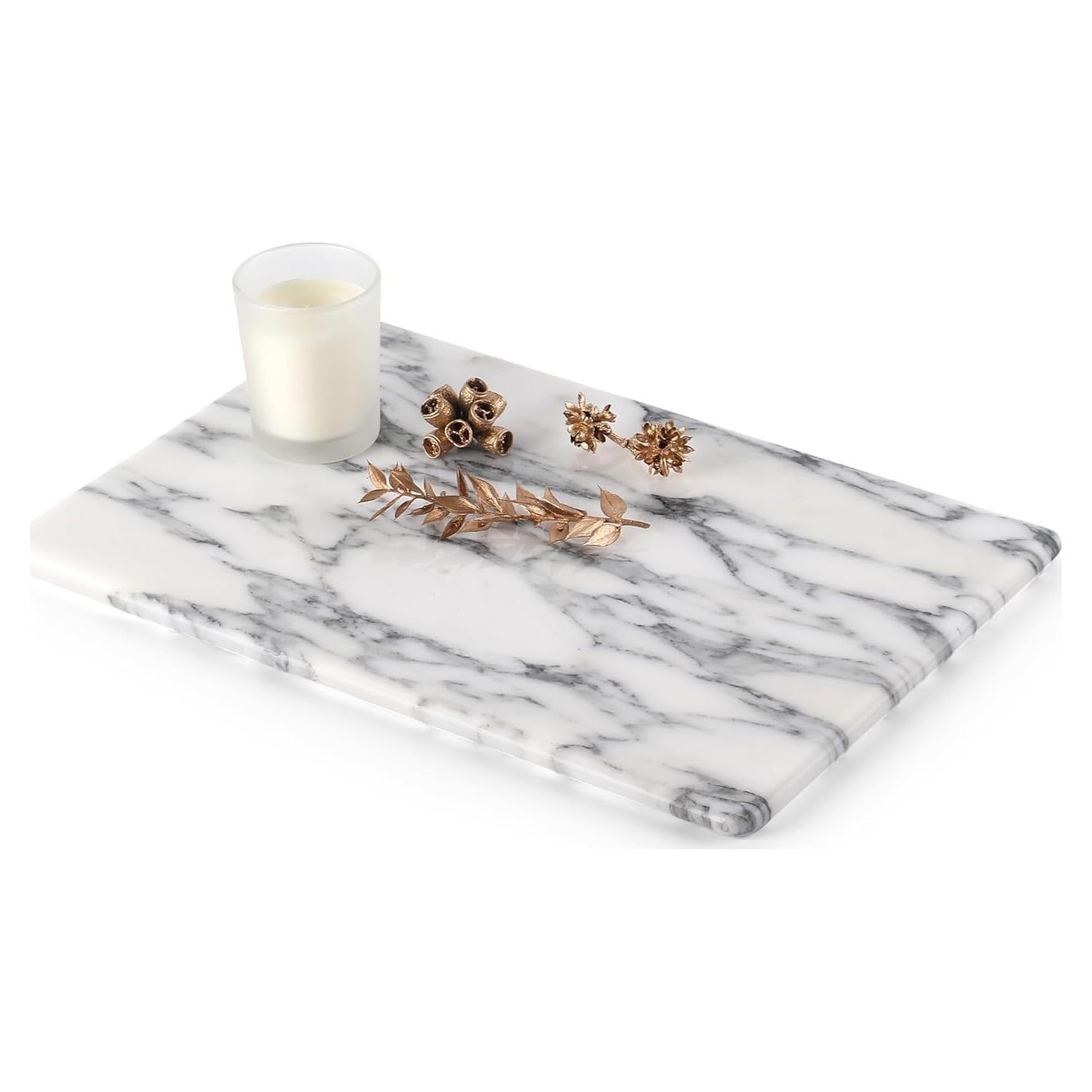 Tabla de Cortar de Mármol Natural Koville Arabescato 30x20 cm