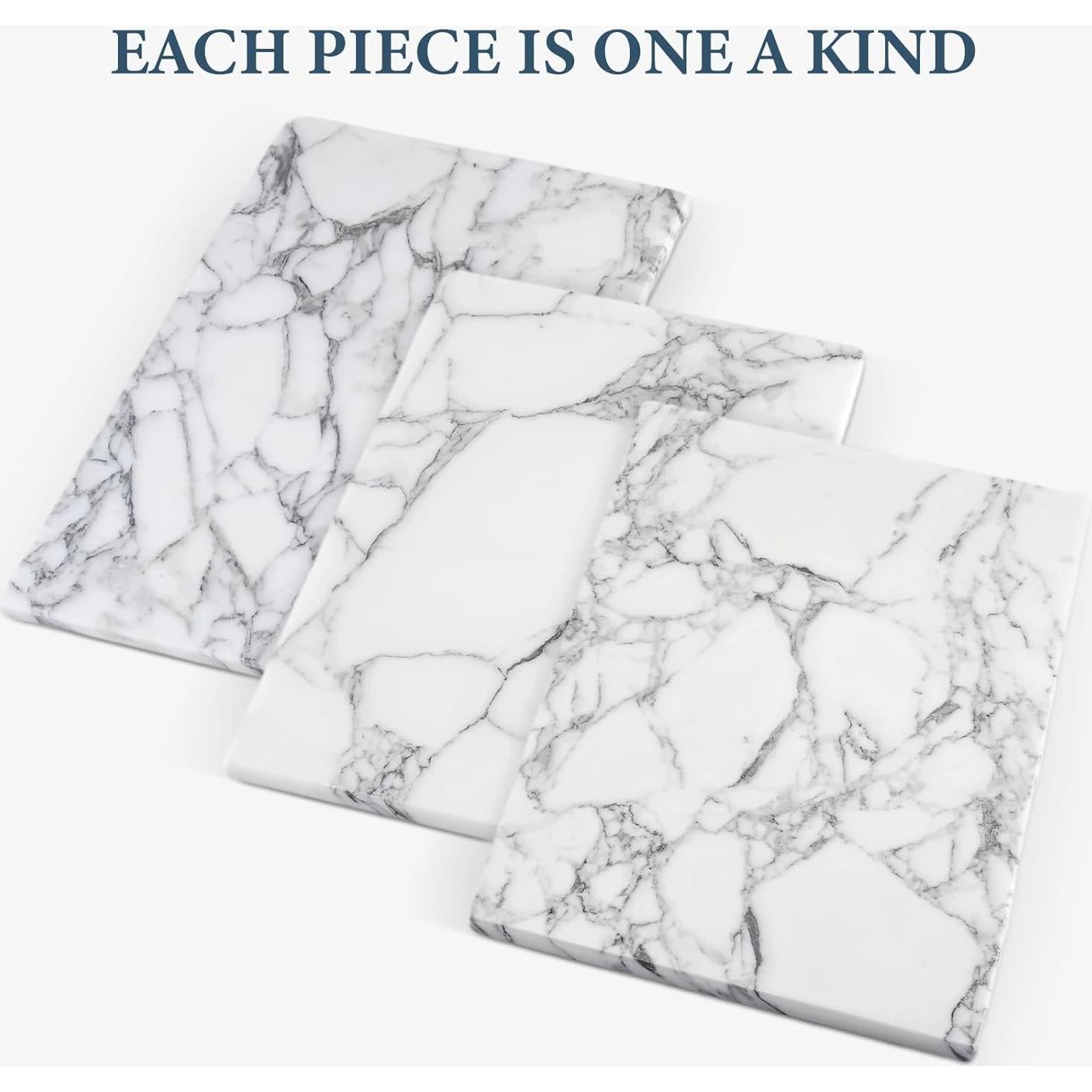 Tabla de Cortar de Mármol Natural Koville Arabescato 30x20 cm