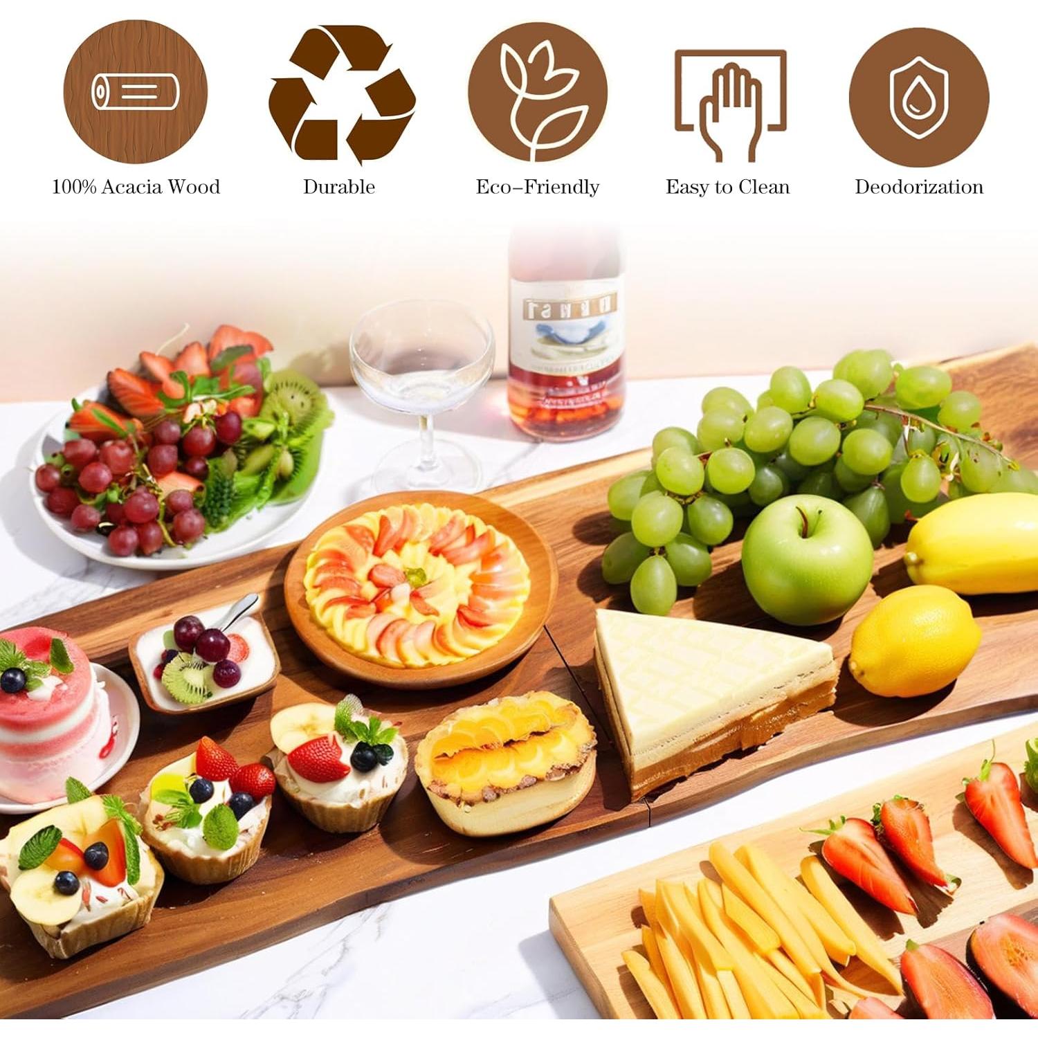 Tabla de Charcutería Plegable SHANDERBAR 84 x 30 cm Madera Acacia