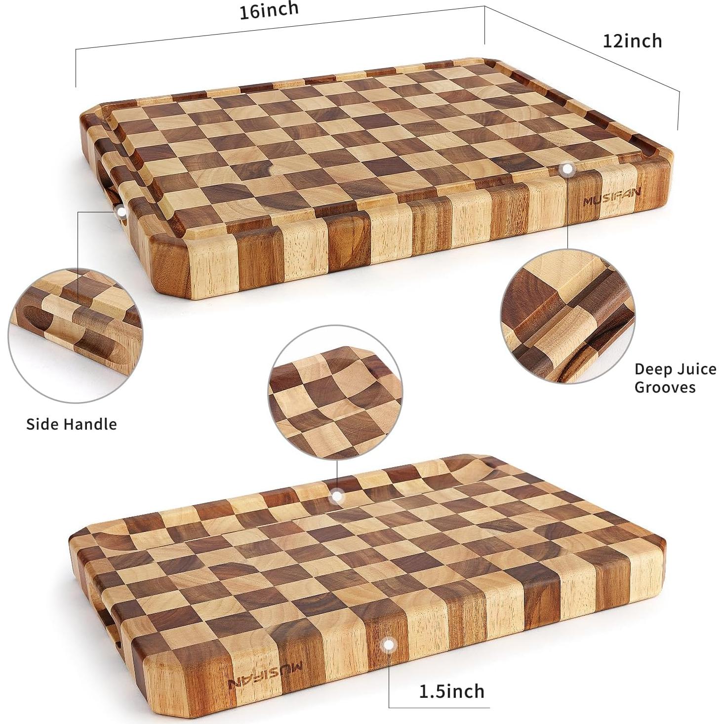 Tabla de Cortar de Madera de Acacia Musifan 46x34 cm