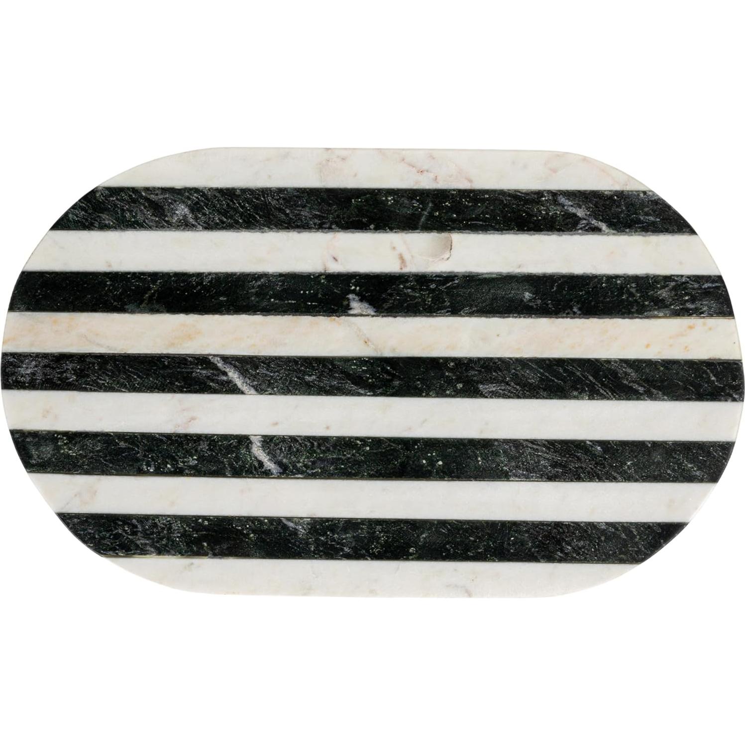 Tabla de Queso y Corte de Mármol Bloomingville 38x22 cm Rayas