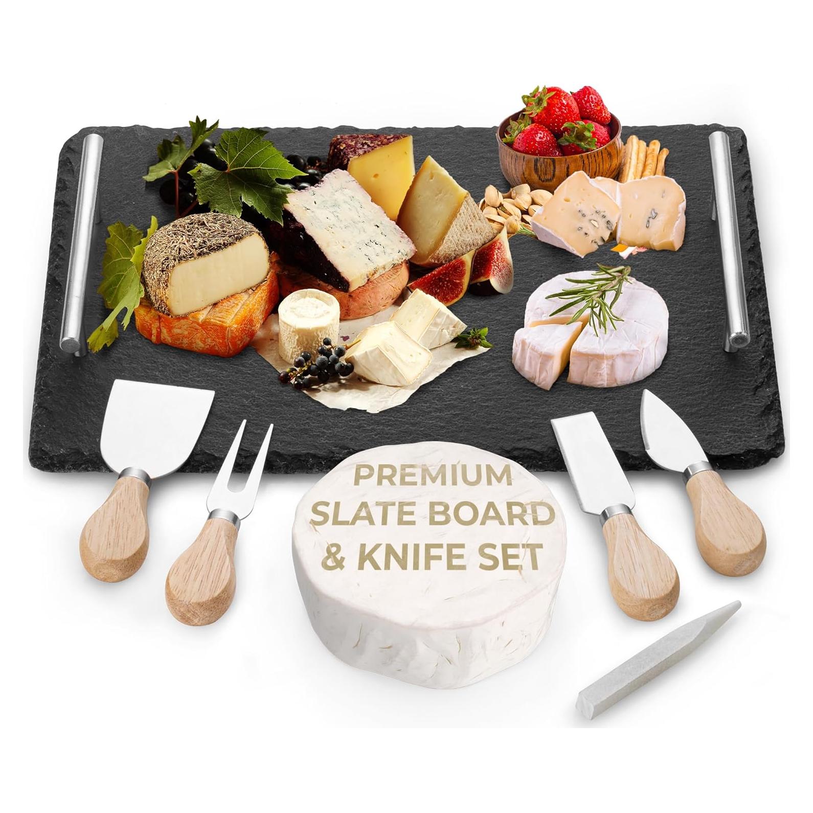 Juego de Tabla de Queso de Pizarra Yes4Quality 35.5x25.4cm