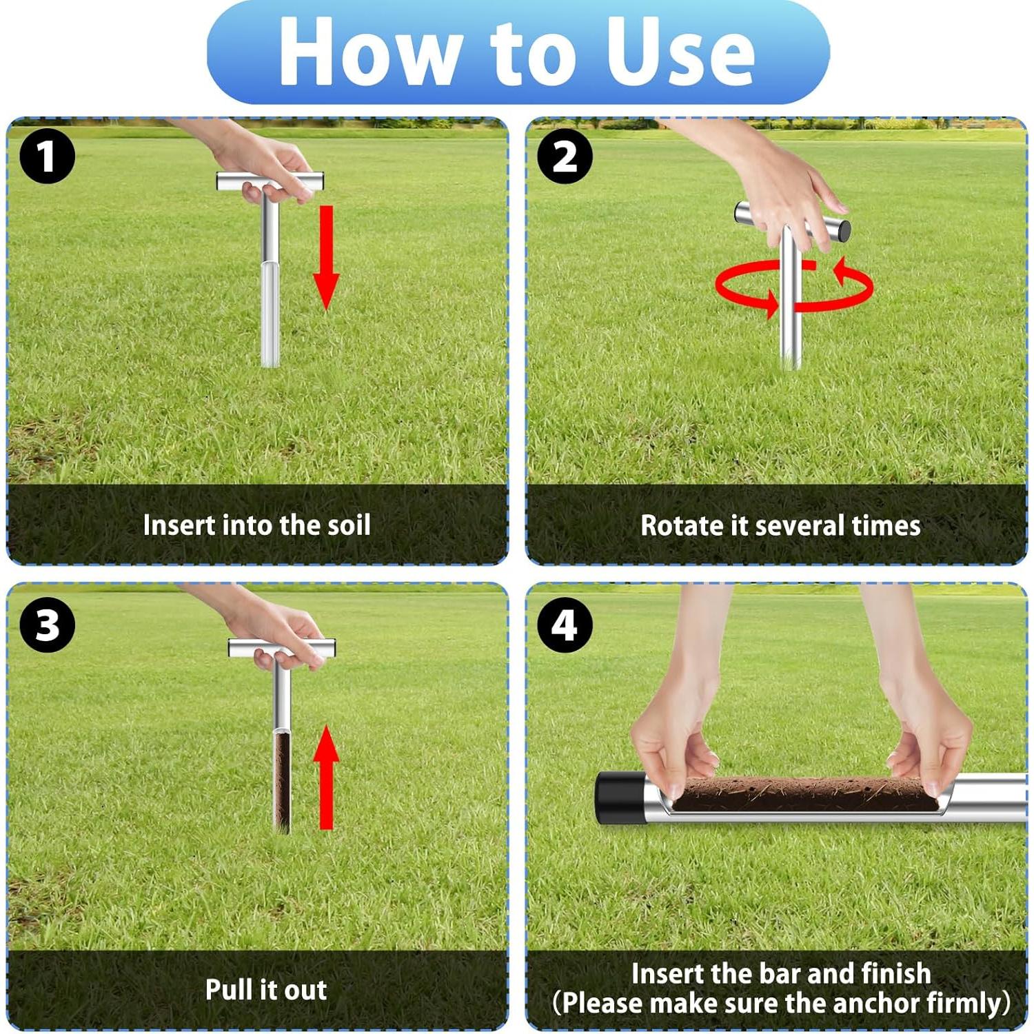 Sonda de Muestreo de Suelo ForoGore 30 cm Acero Inoxidable