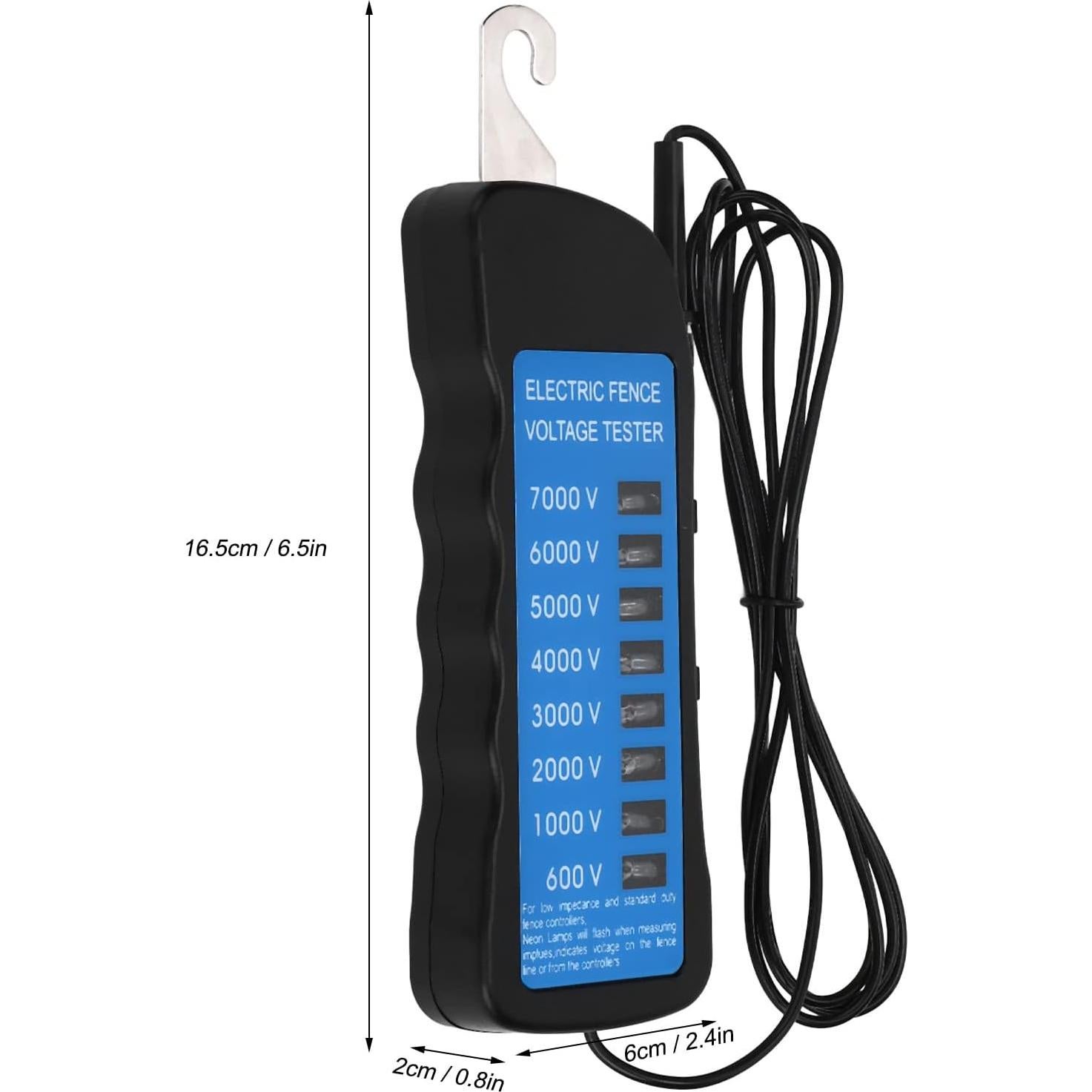 Probador de Voltaje de Cerca Eléctrica TOPINCN 600-7000V