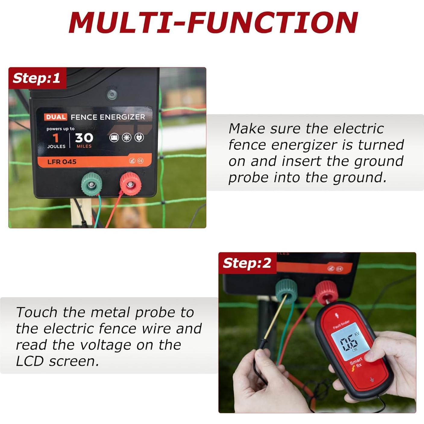 Probador de Voltaje de Cerca Eléctrica LYDITE 200-15000V Digital