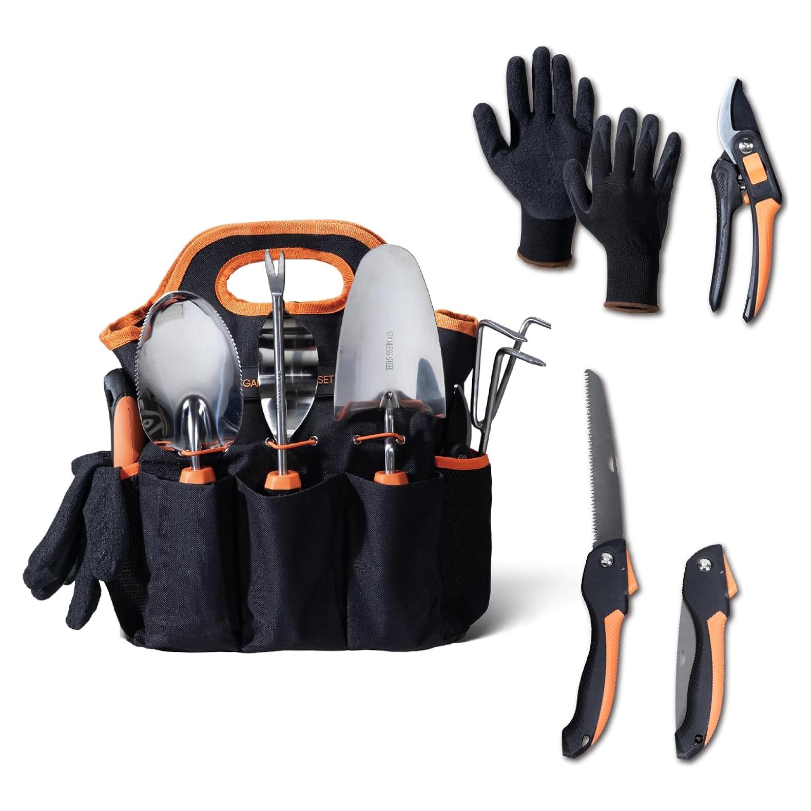 Juego de Herramientas de Jardín DTRK 8 Piezas Acero Inoxidable