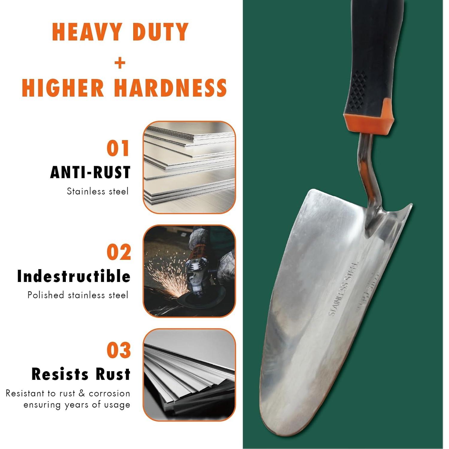 Juego de Herramientas de Jardín DTRK 8 Piezas Acero Inoxidable