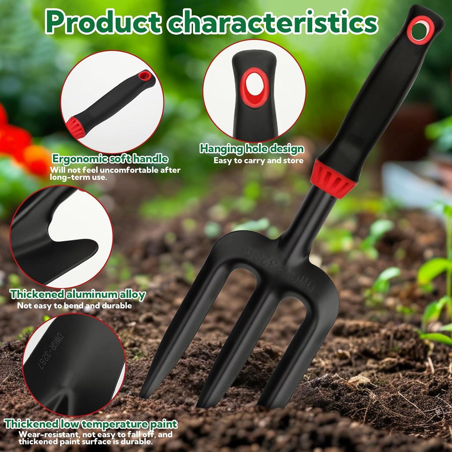 Juego de Herramientas de Jardinería 10 Piezas T80710 Antideslizante