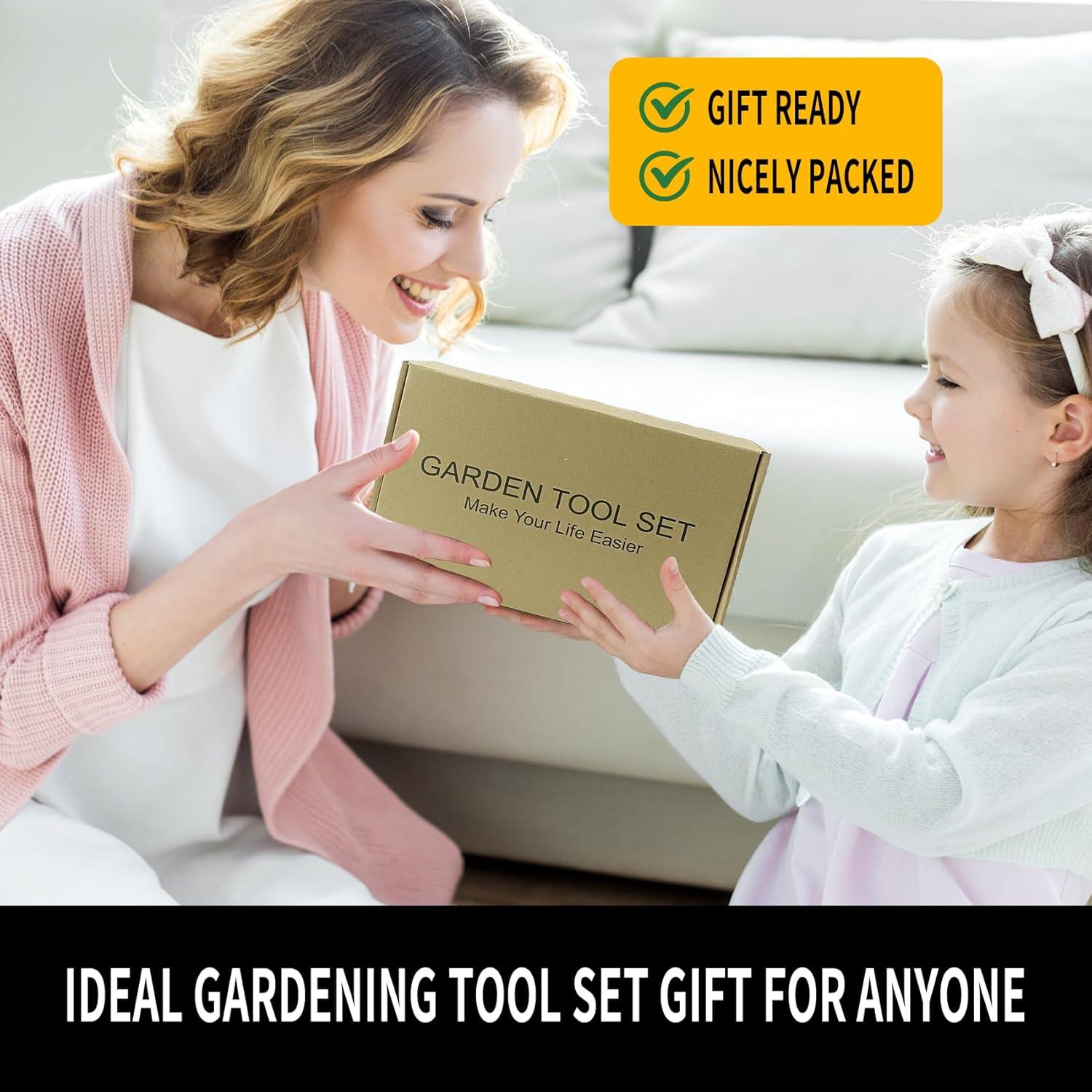 Juego de herramientas de jardinería 20 piezas BOMOKS acero inoxidable