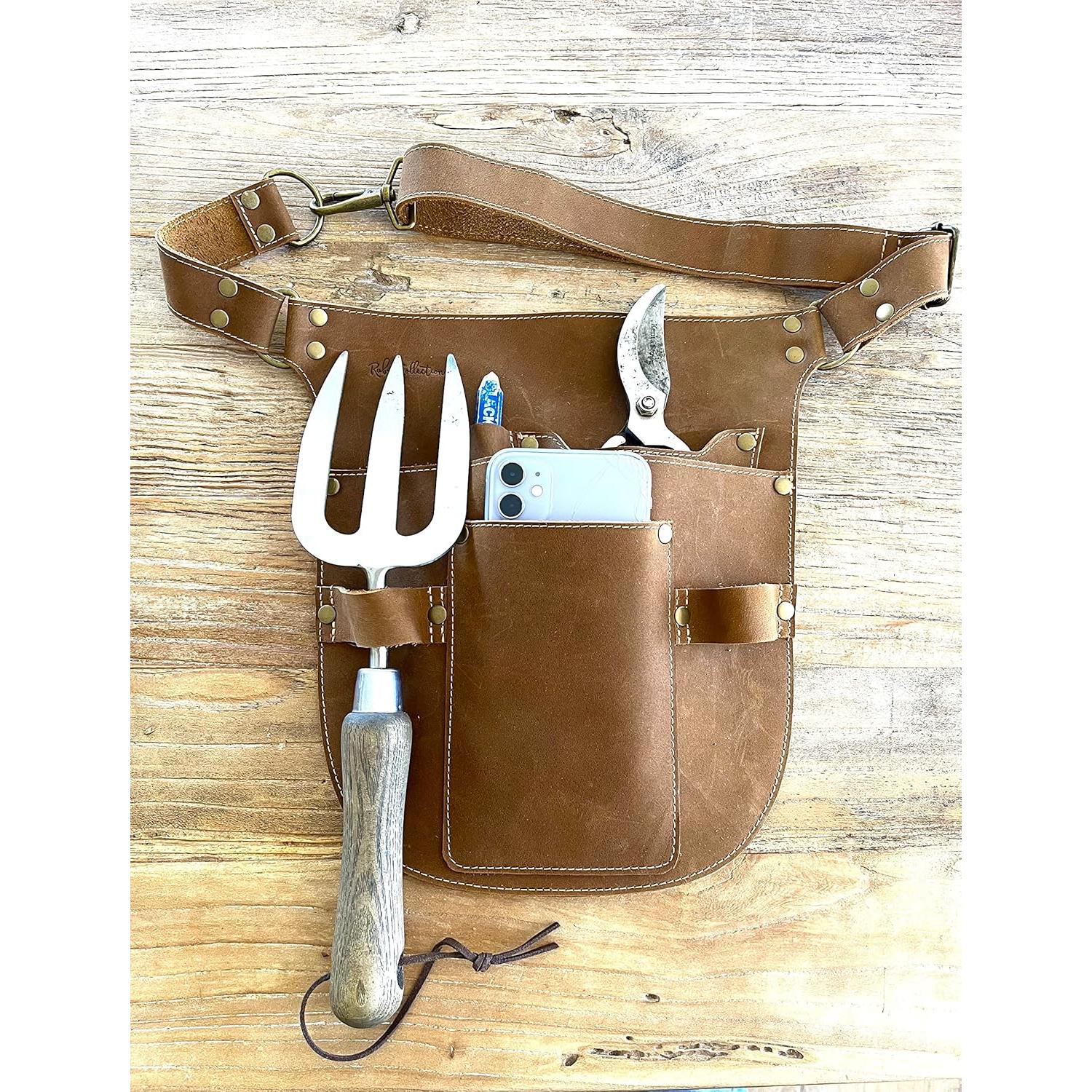 Cinturón de herramientas Rubys Collection - Cuero, 4 bolsillos