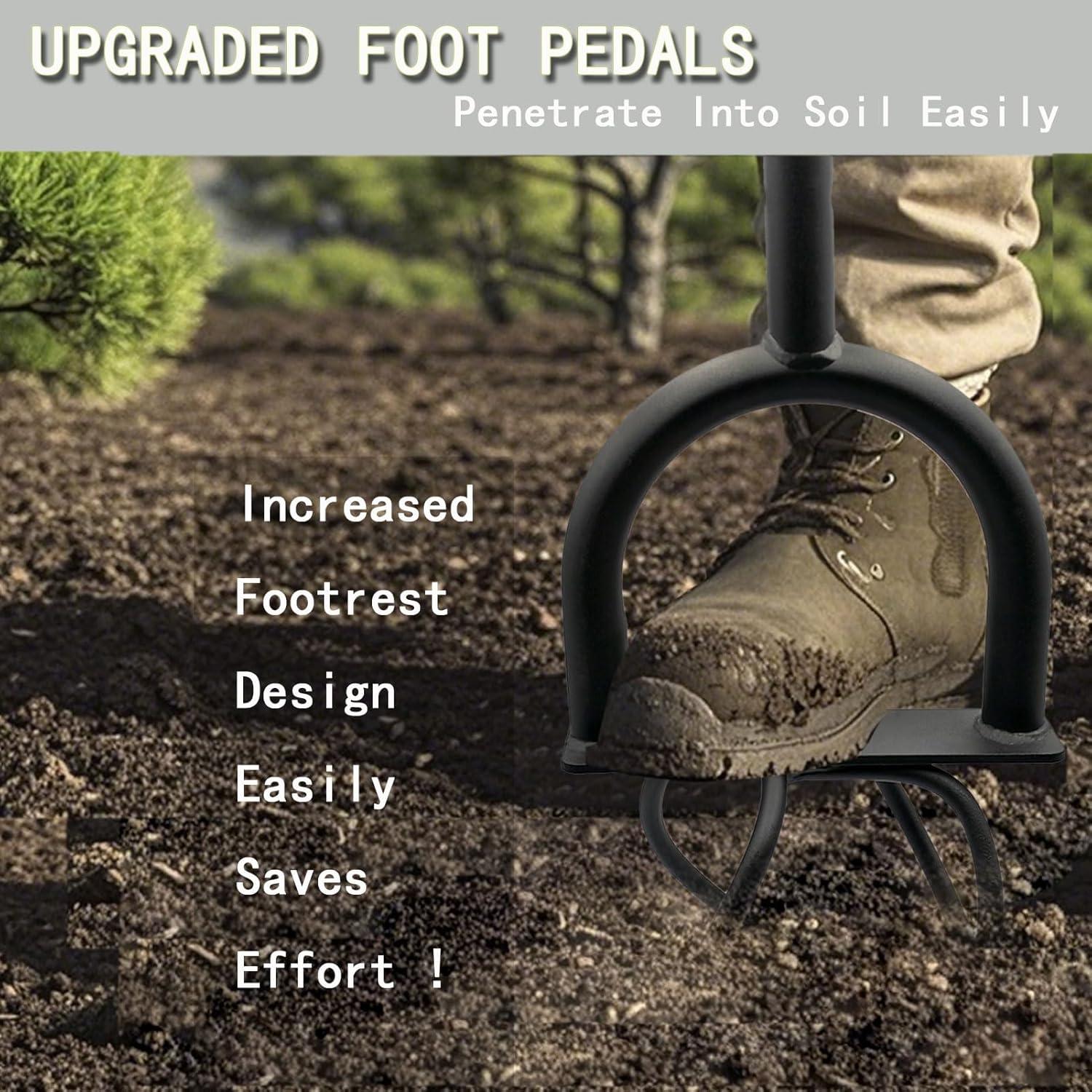 Cultivador de Mano MEIYIDA 4 Púas Ajustable para Jardín