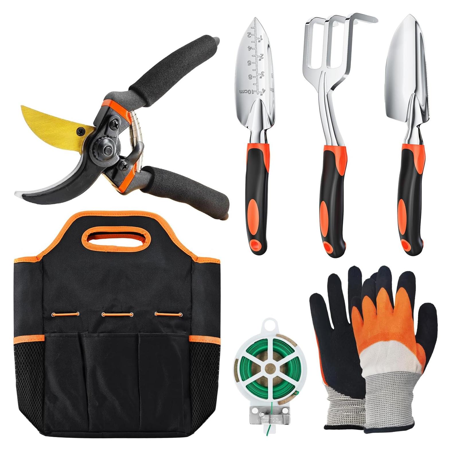 Juego de Herramientas de Jardín ESOW 7 Piezas Aluminio y Acero