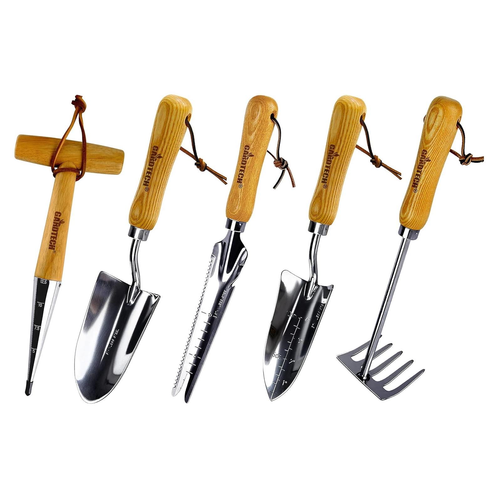 Juego de Herramientas de Jardín Gardtech 5 Piezas Acero Inoxidable