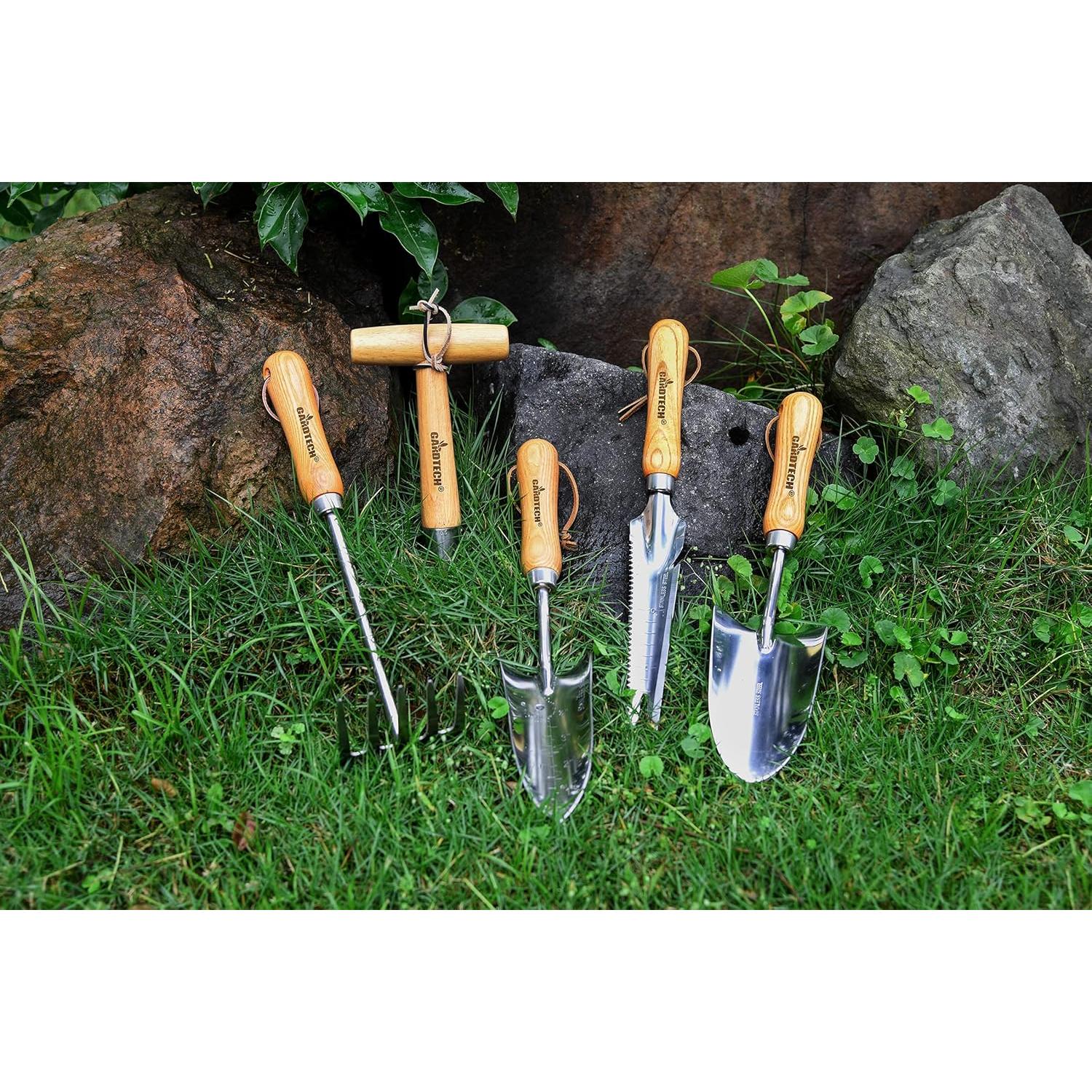 Juego de Herramientas de Jardín Gardtech 5 Piezas Acero Inoxidable