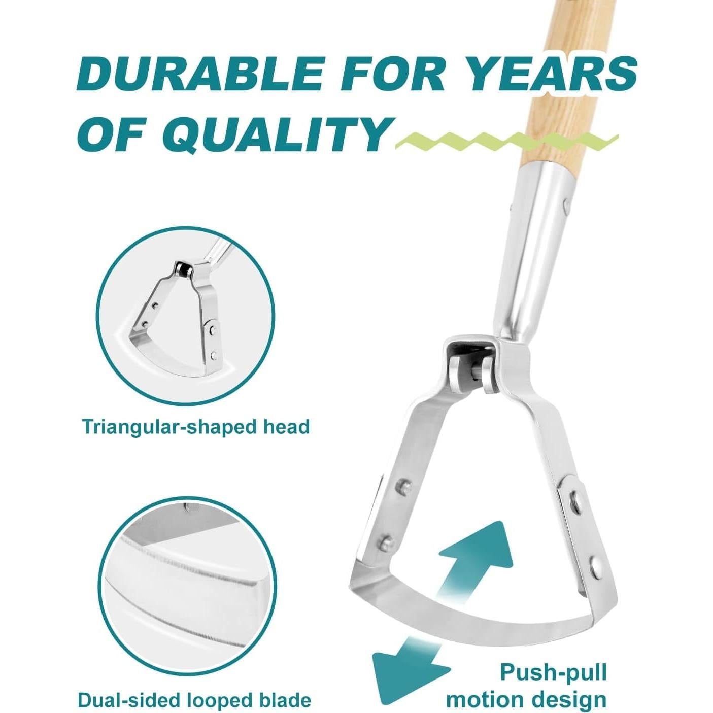 Azada Mini de Hula Eadwiella 40.64 cm Mango de Madera Dura
