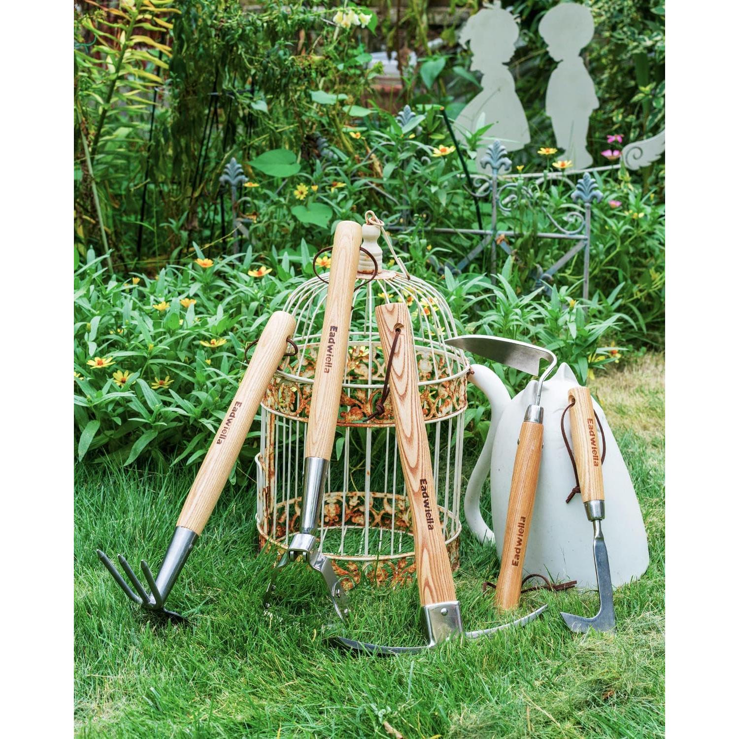 Azada Mini de Hula Eadwiella 40.64 cm Mango de Madera Dura