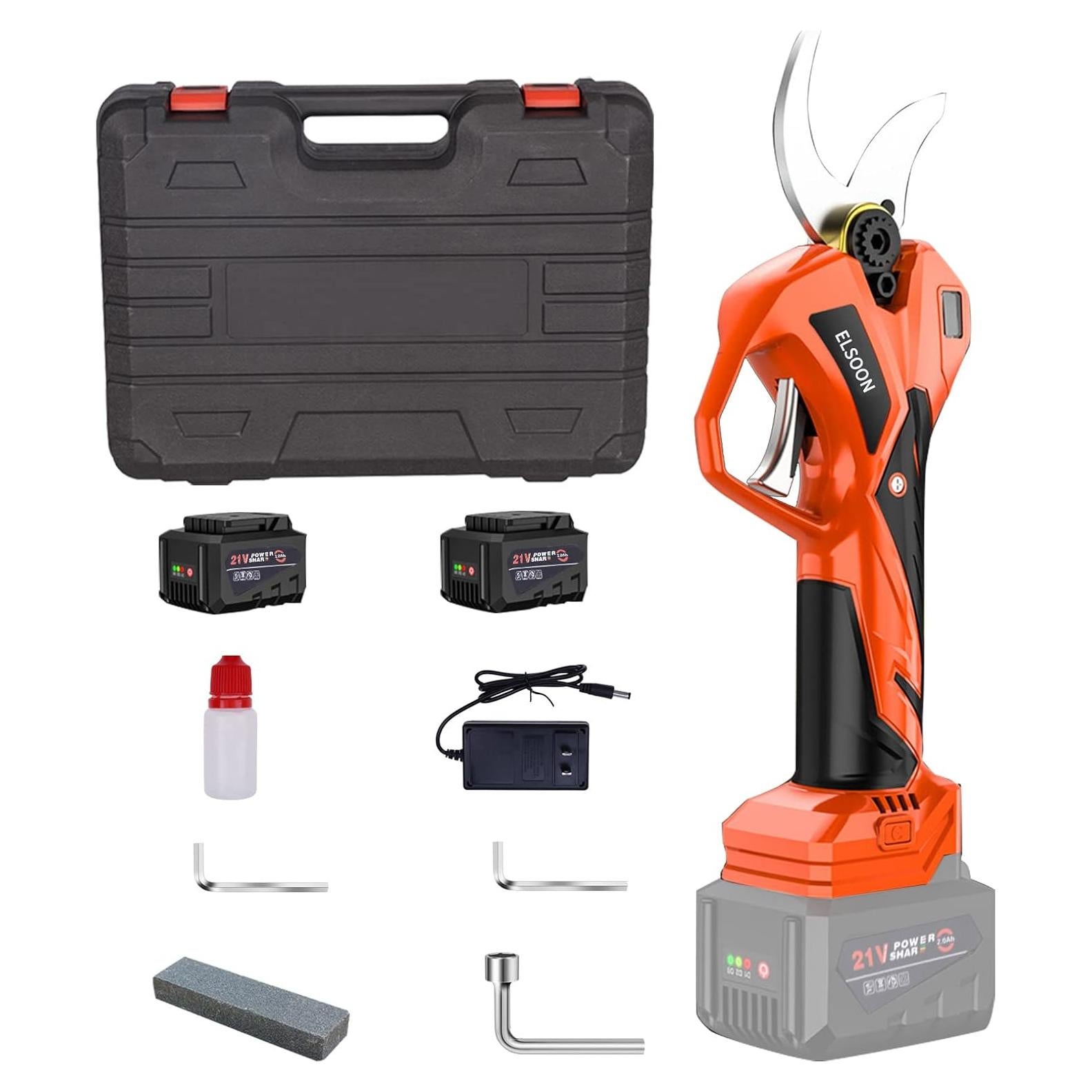 Tijeras de Podar Eléctricas ELSOON 21V 50mm con 2 Baterías