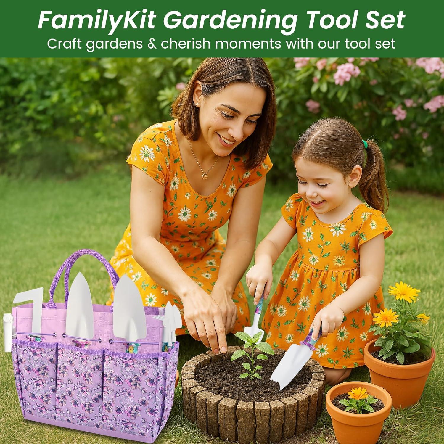 Juego de Herramientas de Jardinería 10 Piezas FamilyKit Floral