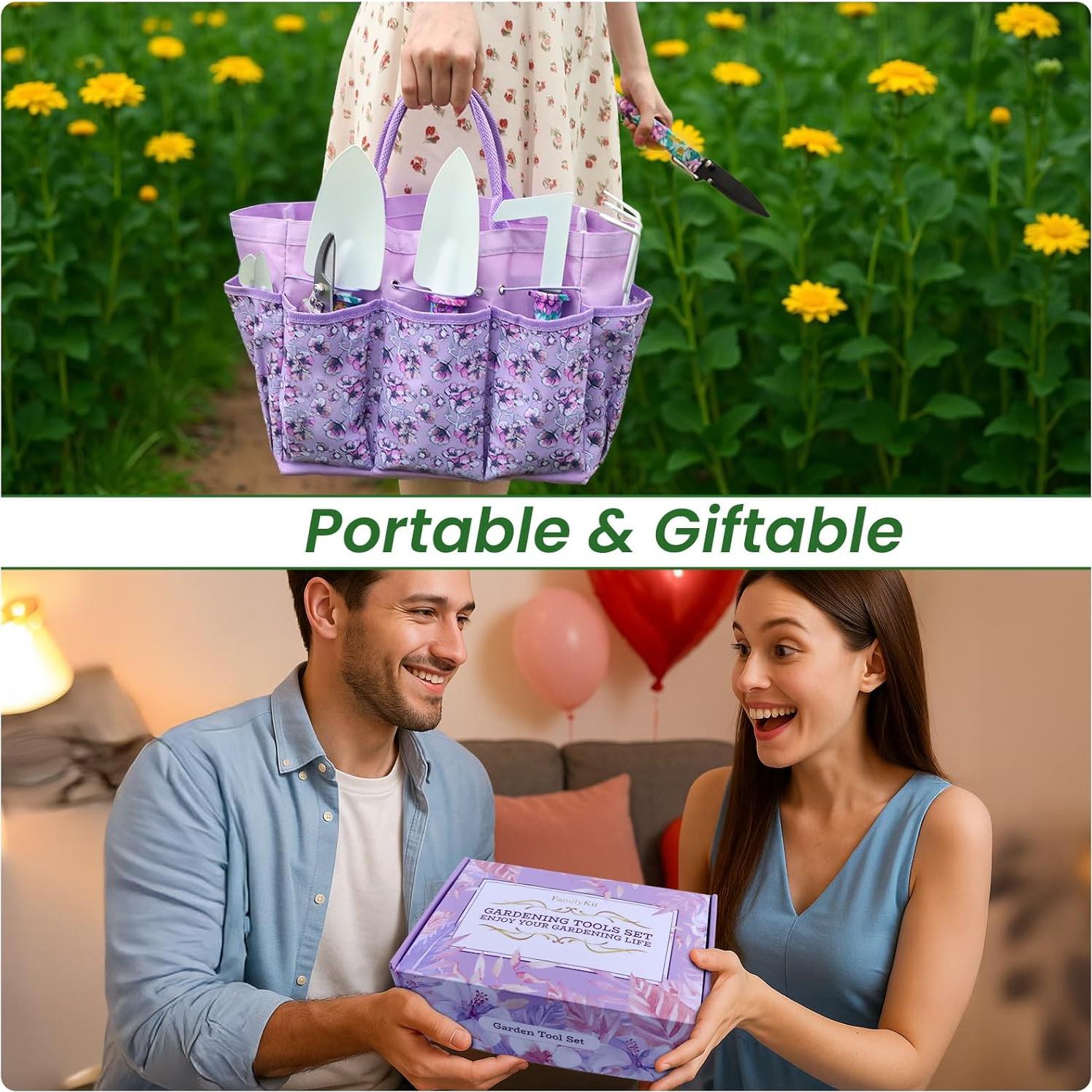 Juego de Herramientas de Jardinería 10 Piezas FamilyKit Floral