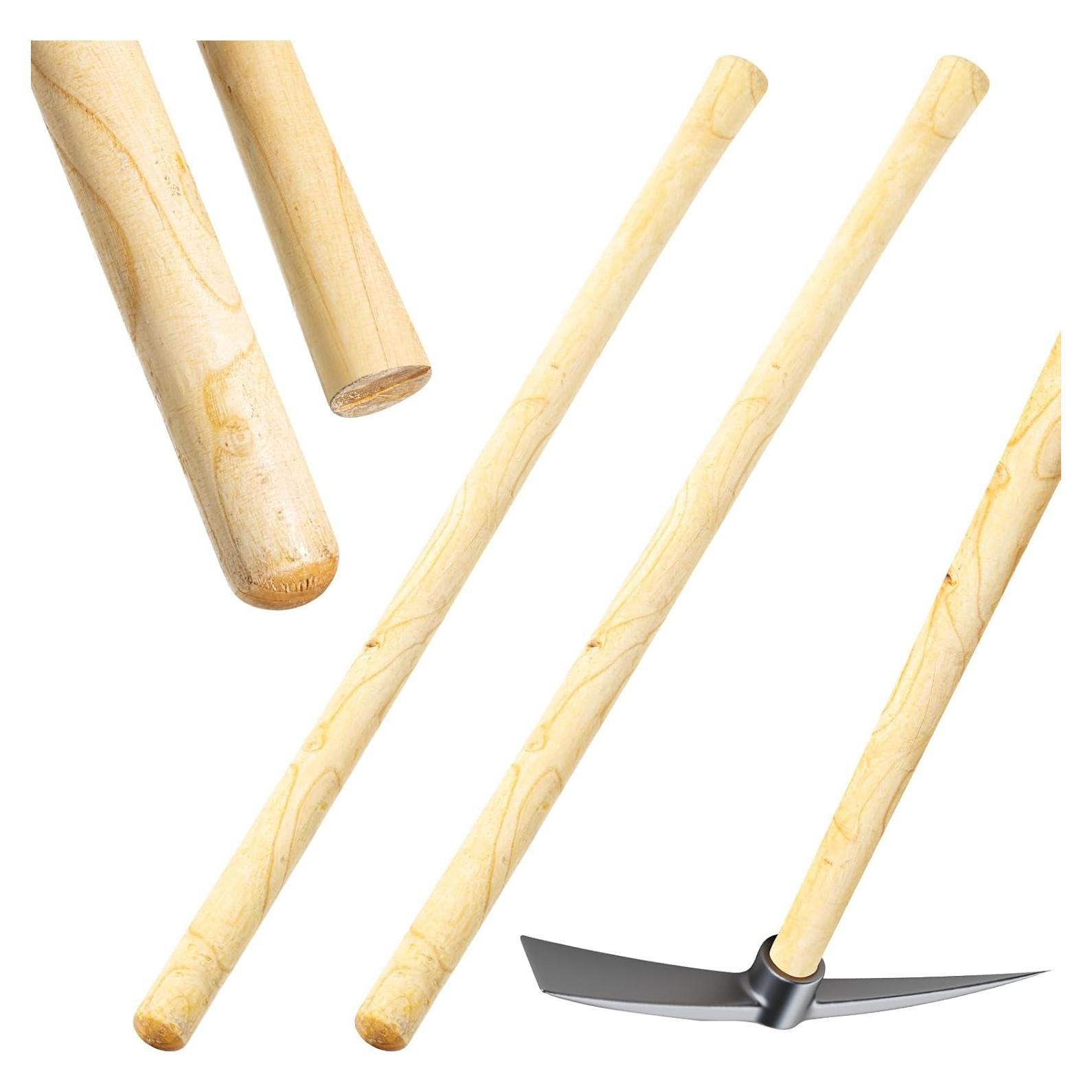 Mangos de Madera Sólida Lasnten 137 cm para Herramientas de Jardín