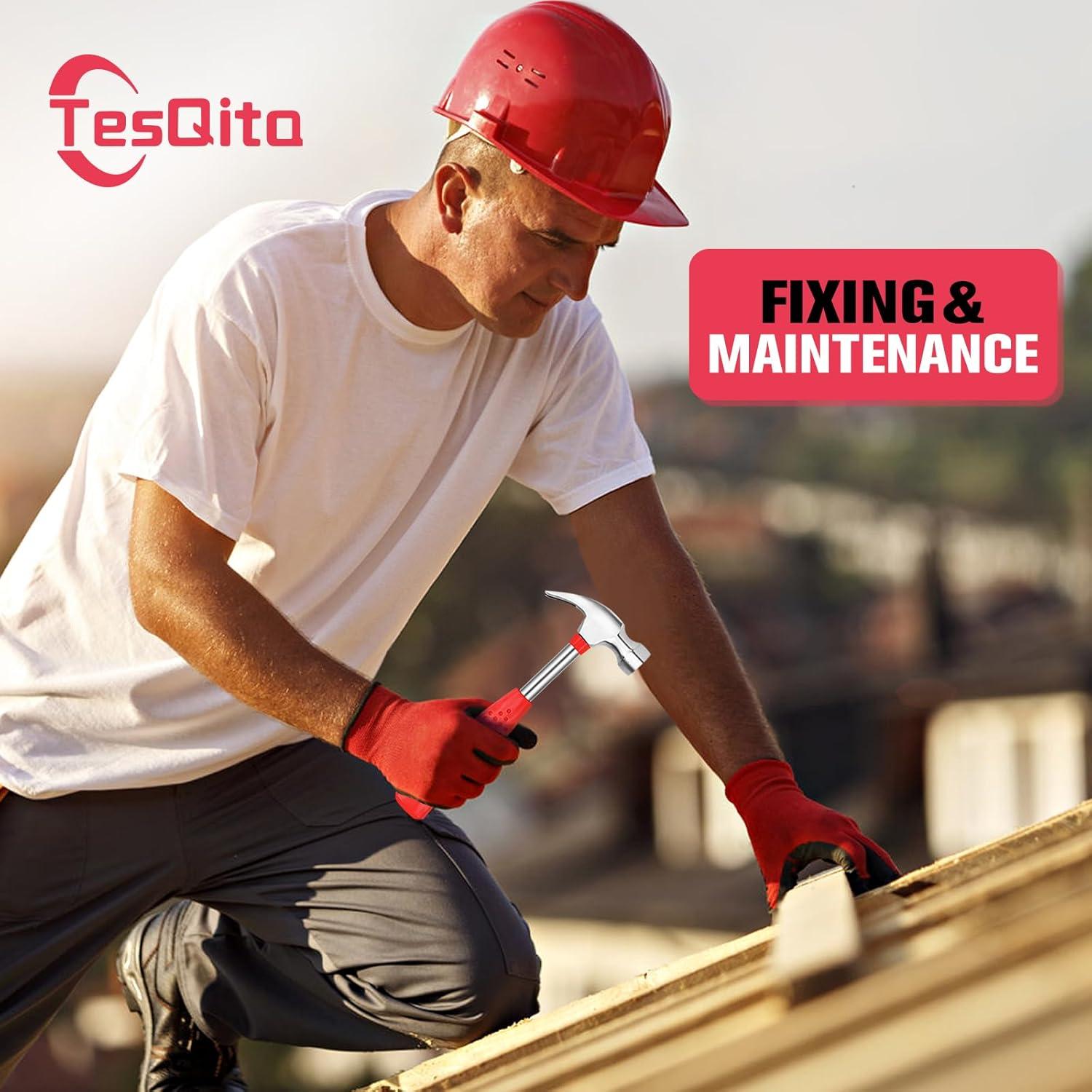 Juego de Herramientas Manuales TesQita 24 Piezas Rojo