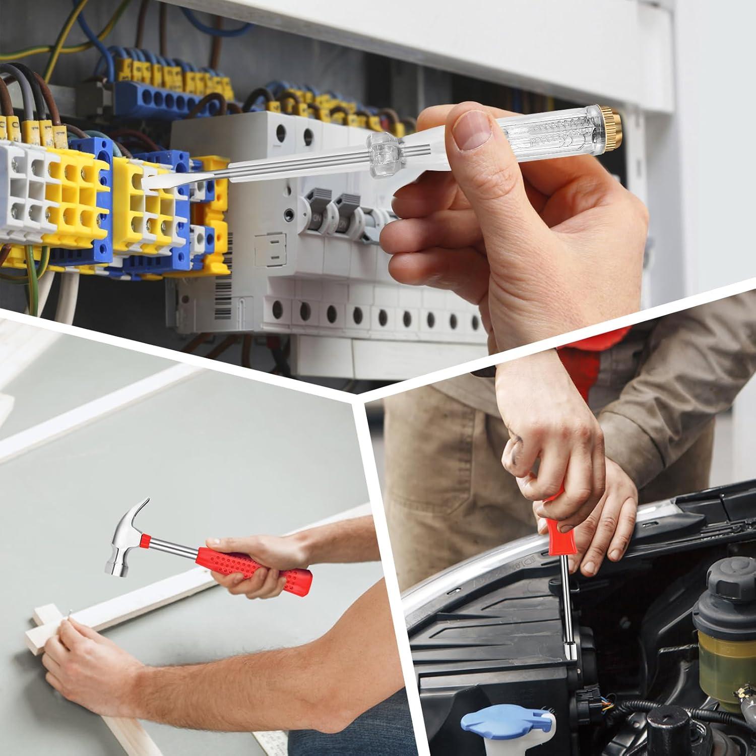 Juego de Herramientas Manuales TesQita 24 Piezas Rojo