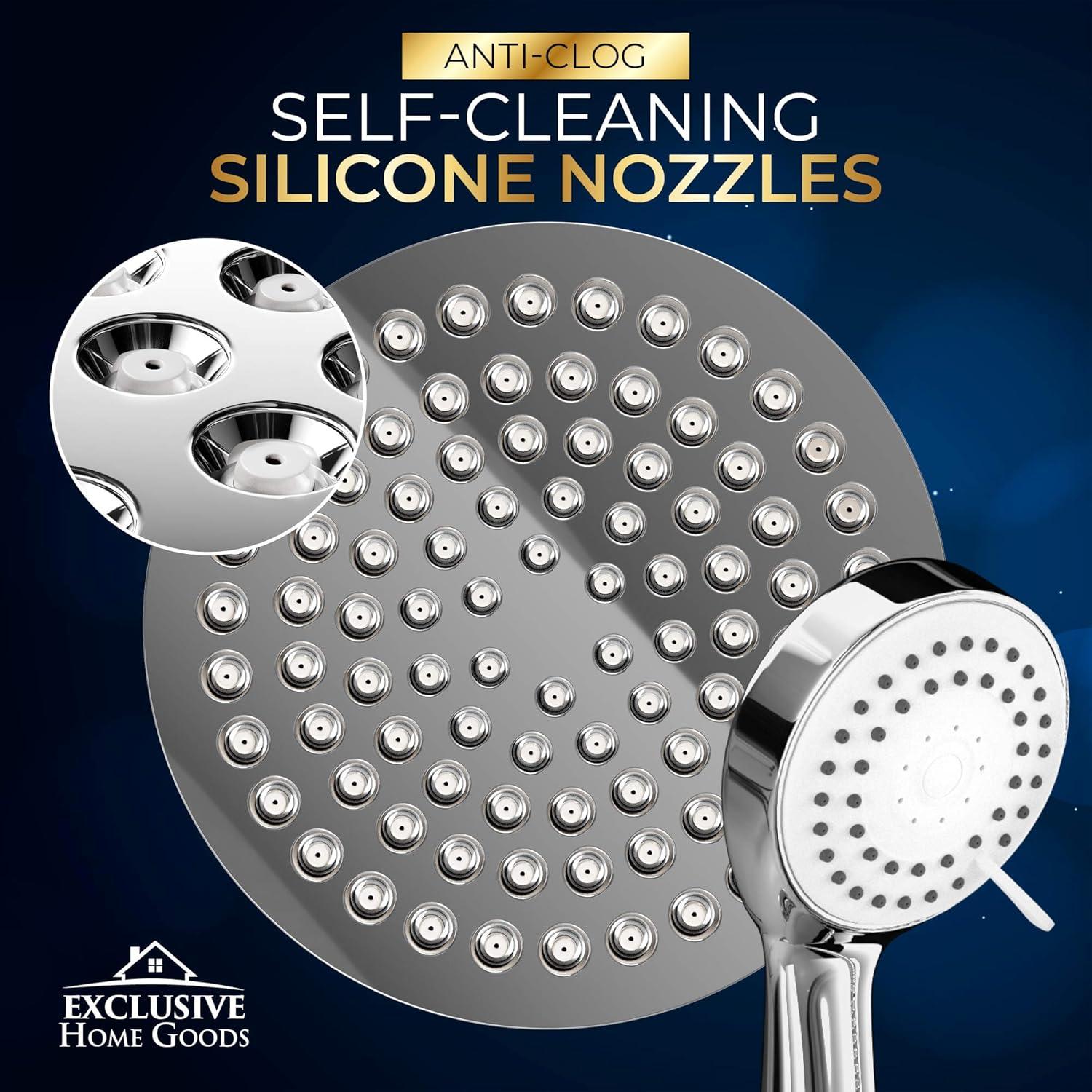 Cabezal de Ducha Heatsistence 6" Alta Presión con Manguera 177.8 cm