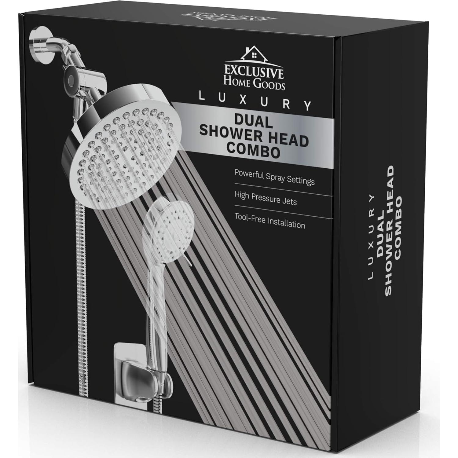 Cabezal de Ducha Heatsistence 6" Alta Presión con Manguera 177.8 cm