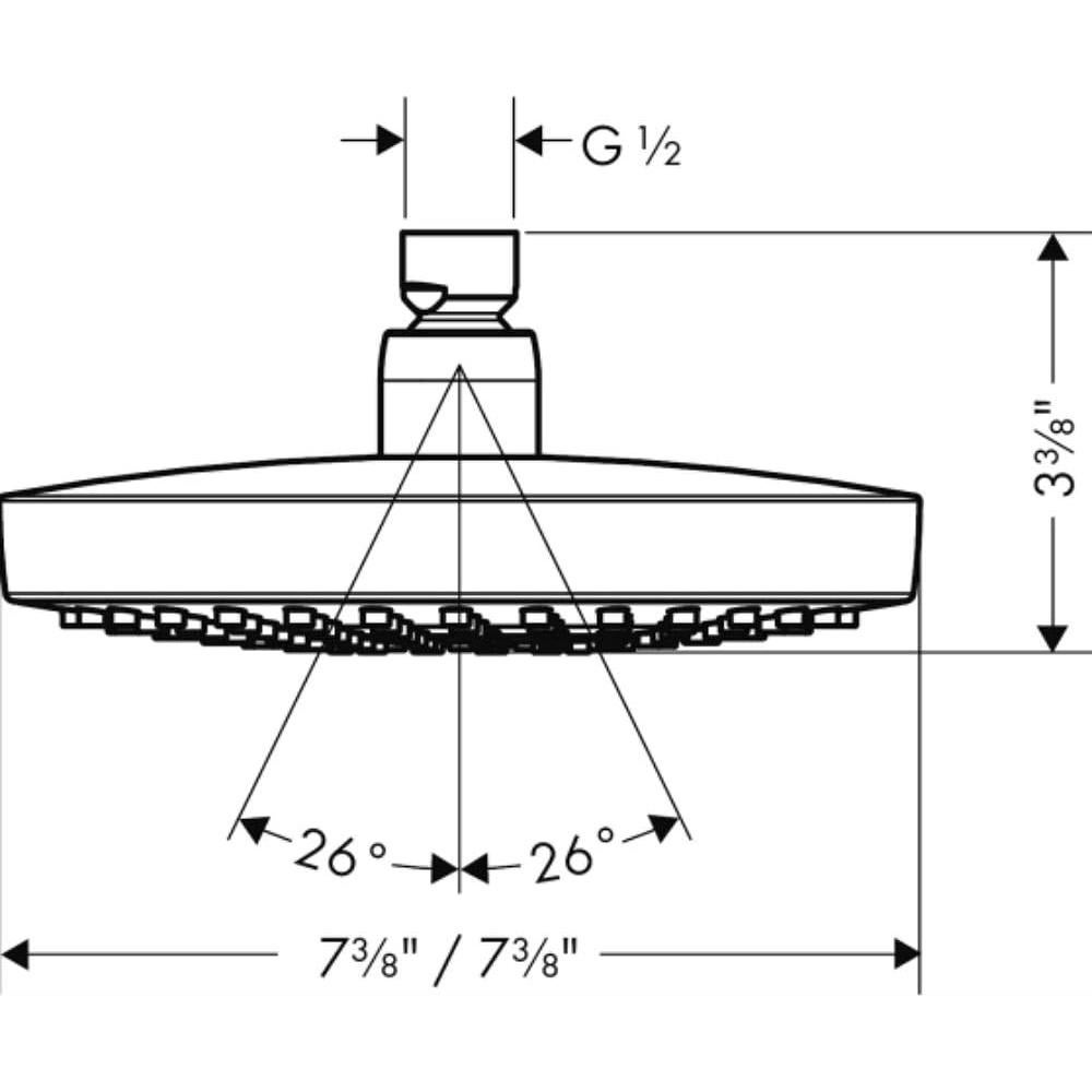 Cabezal de Ducha Hansgrohe Croma Select S 7" Cromo EcoRight