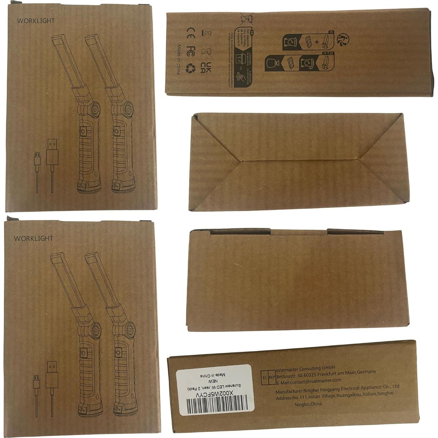 Linterna de Trabajo Recargable Suranew 360° con Base Magnética