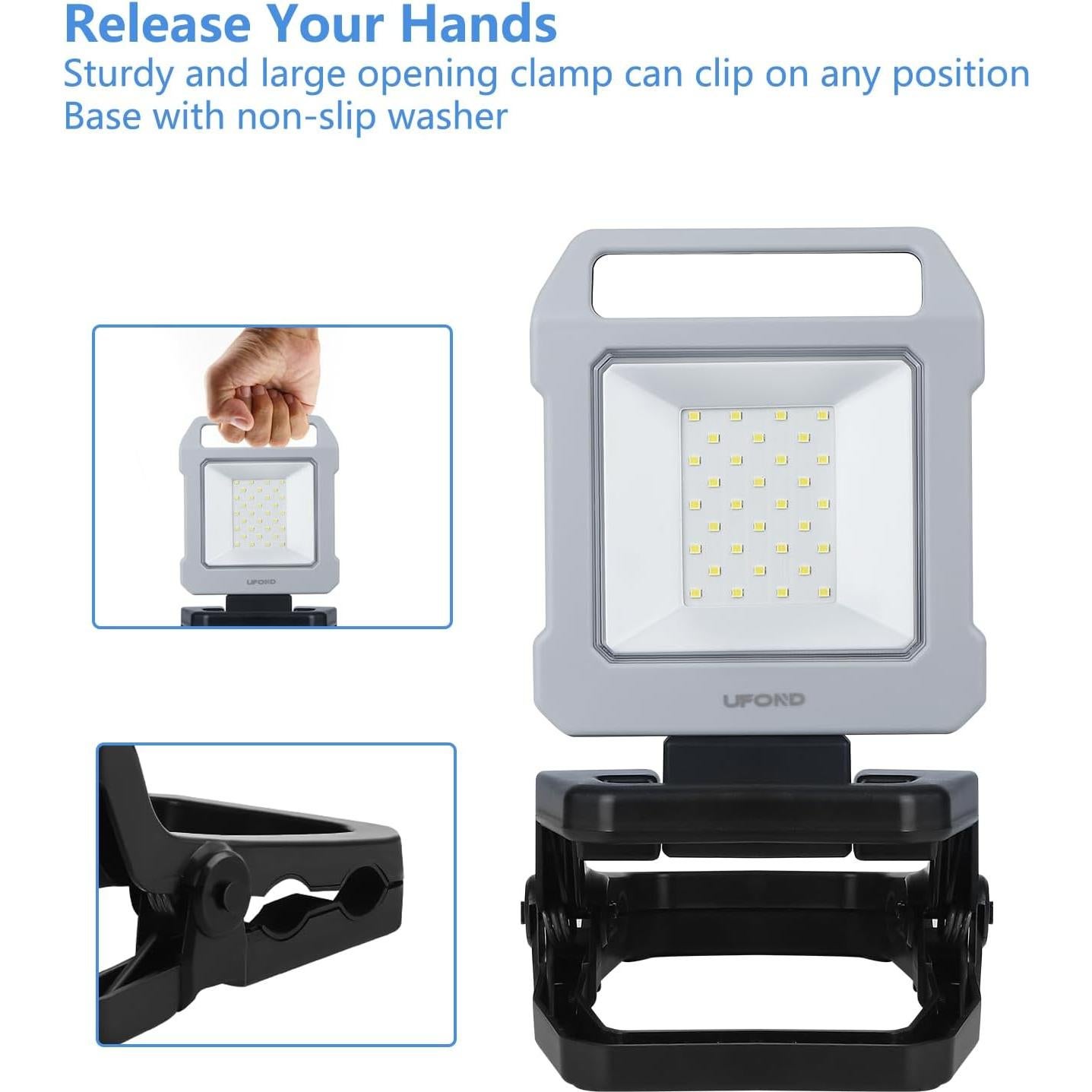 Lámpara de Trabajo LED Recargable UFOND 2500LM 6600mAh IP54