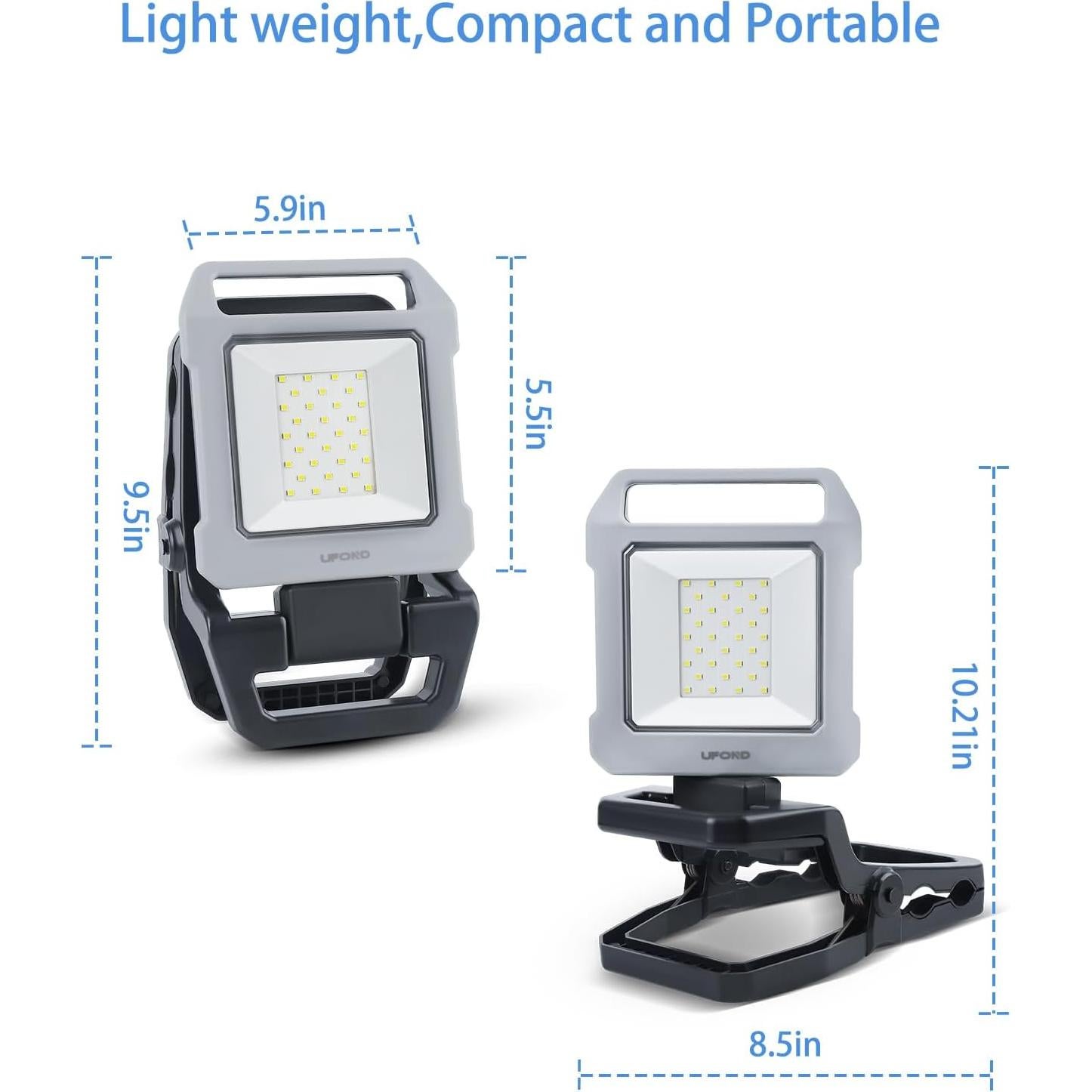 Lámpara de Trabajo LED Recargable UFOND 2500LM 6600mAh IP54