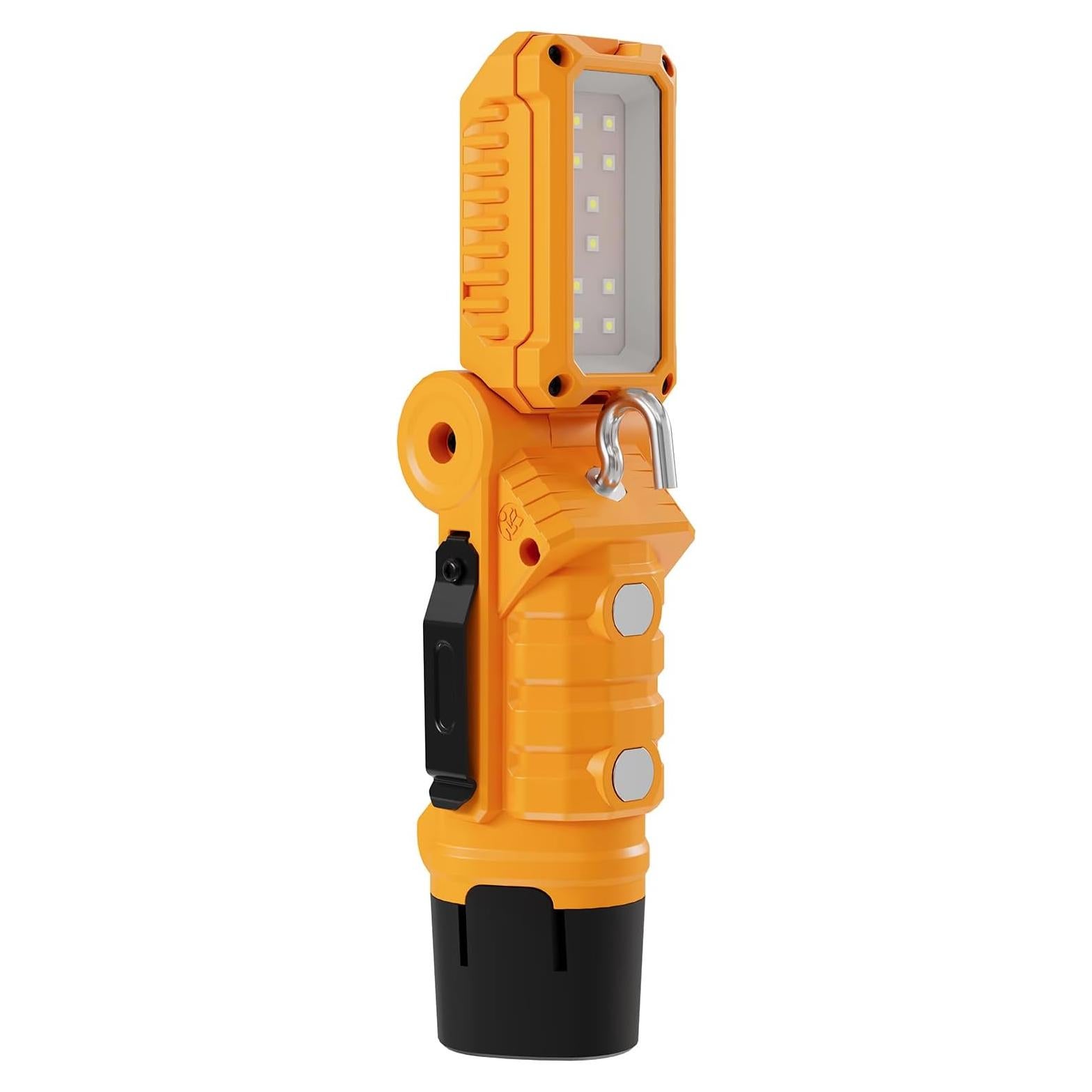 Luz de Trabajo LED Recargable VTEK con Base Magnética Amarillo