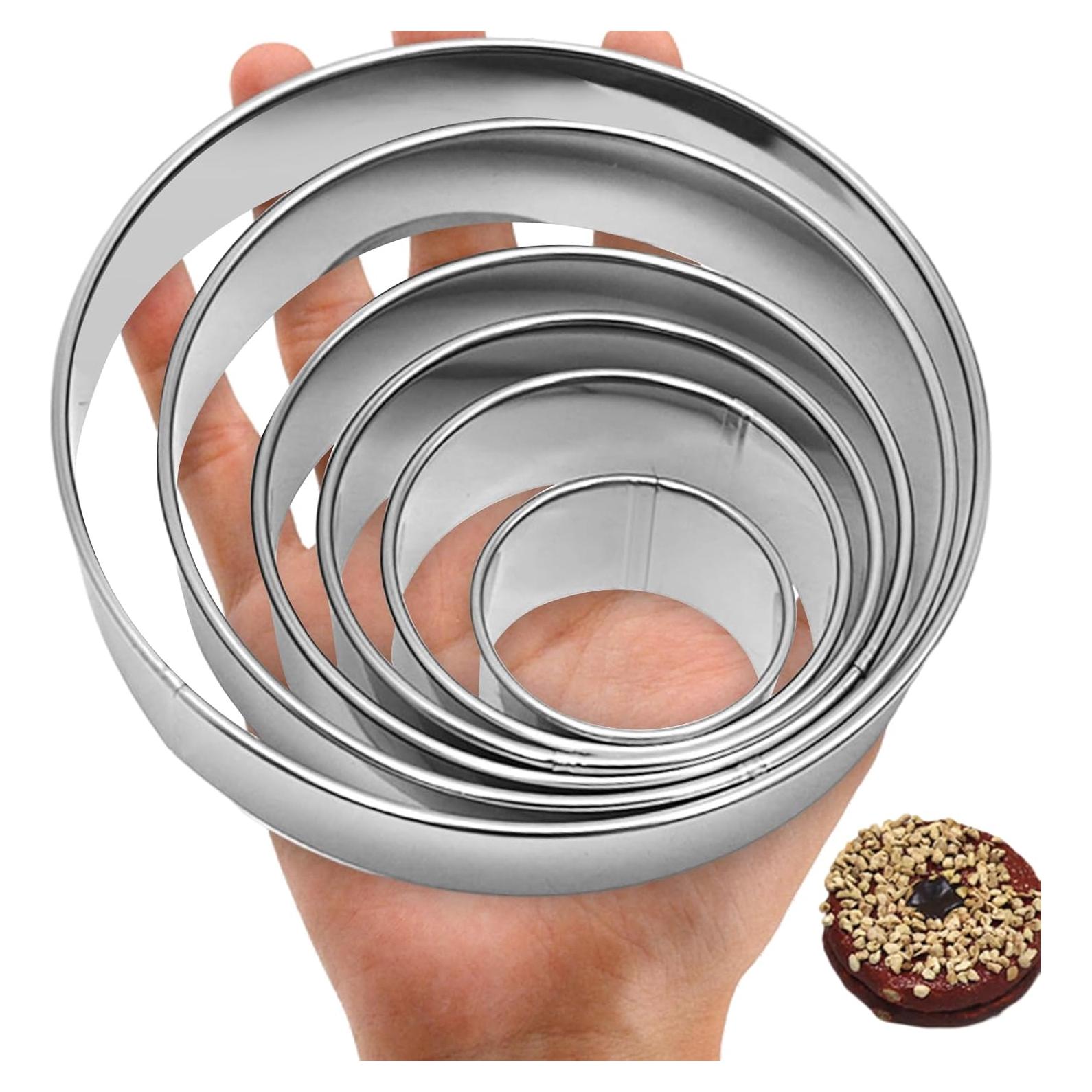 Juego de 6 Cortadores de Galletas Redondos Starfa Lab 5-15 cm