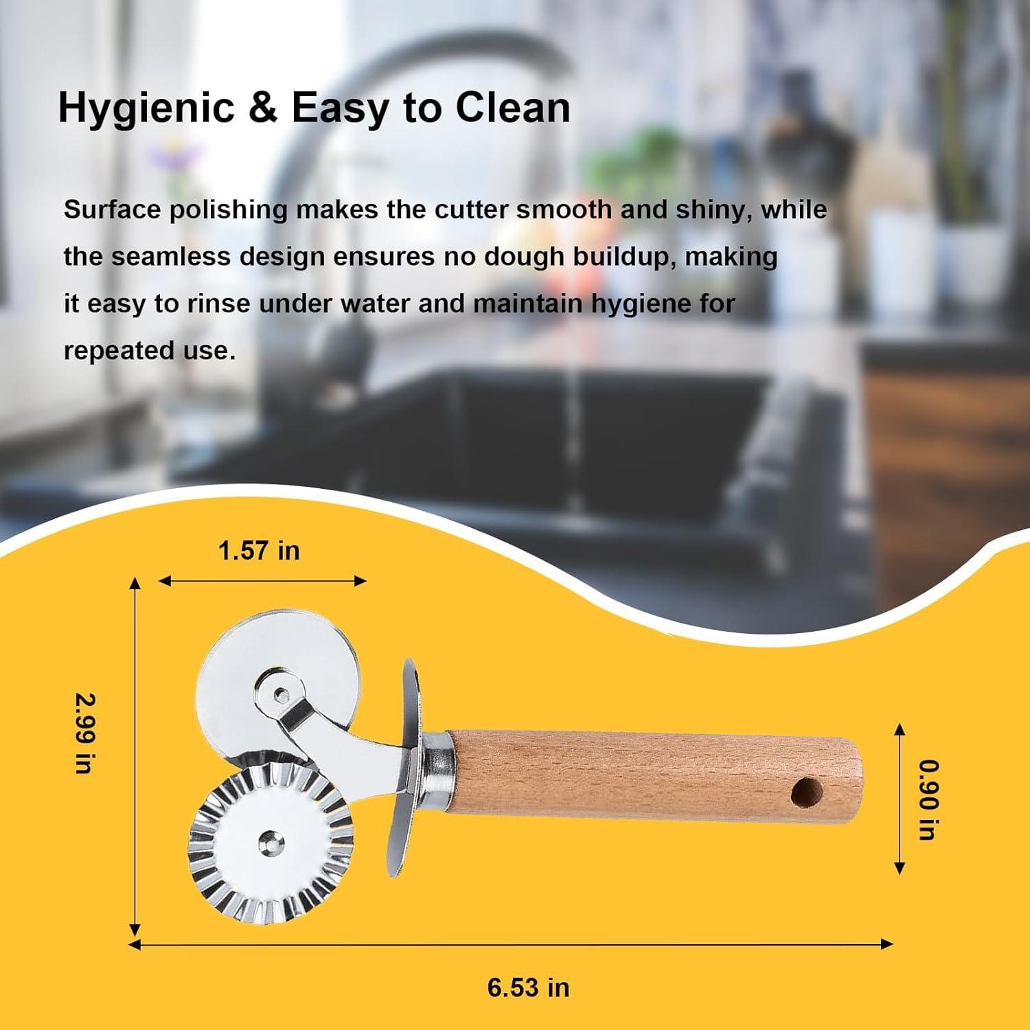 Cortador Doble de Pastelería YFANITI - Acero Inoxidable 18cm