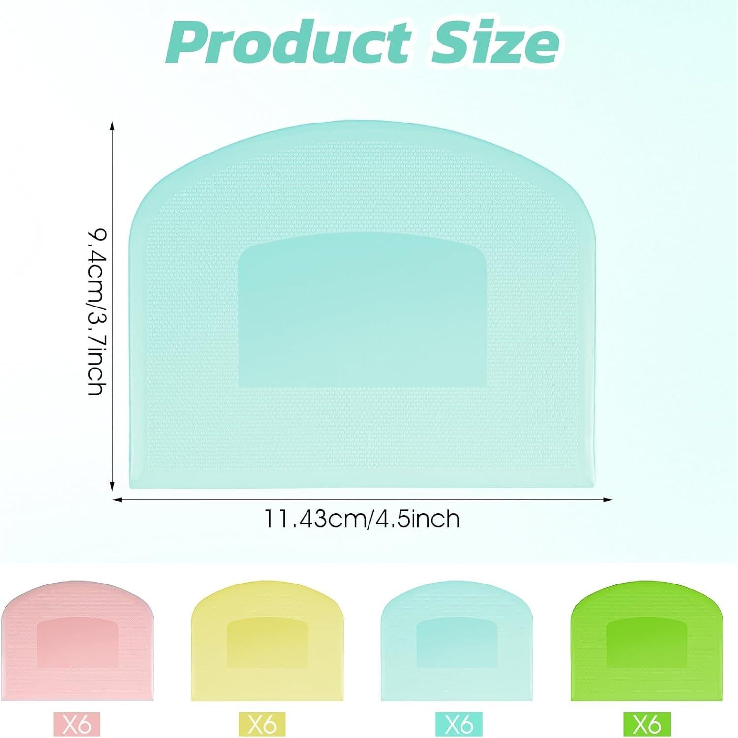 24 Raspadores de Masa Flexibles AojSup - Plástico PE Grado Alimenticio