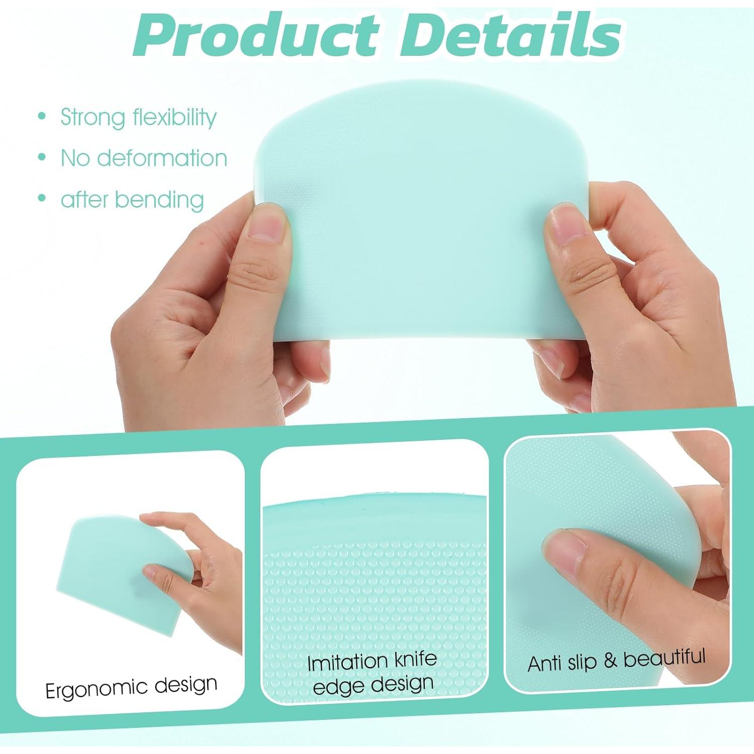 24 Raspadores de Masa Flexibles AojSup - Plástico PE Grado Alimenticio